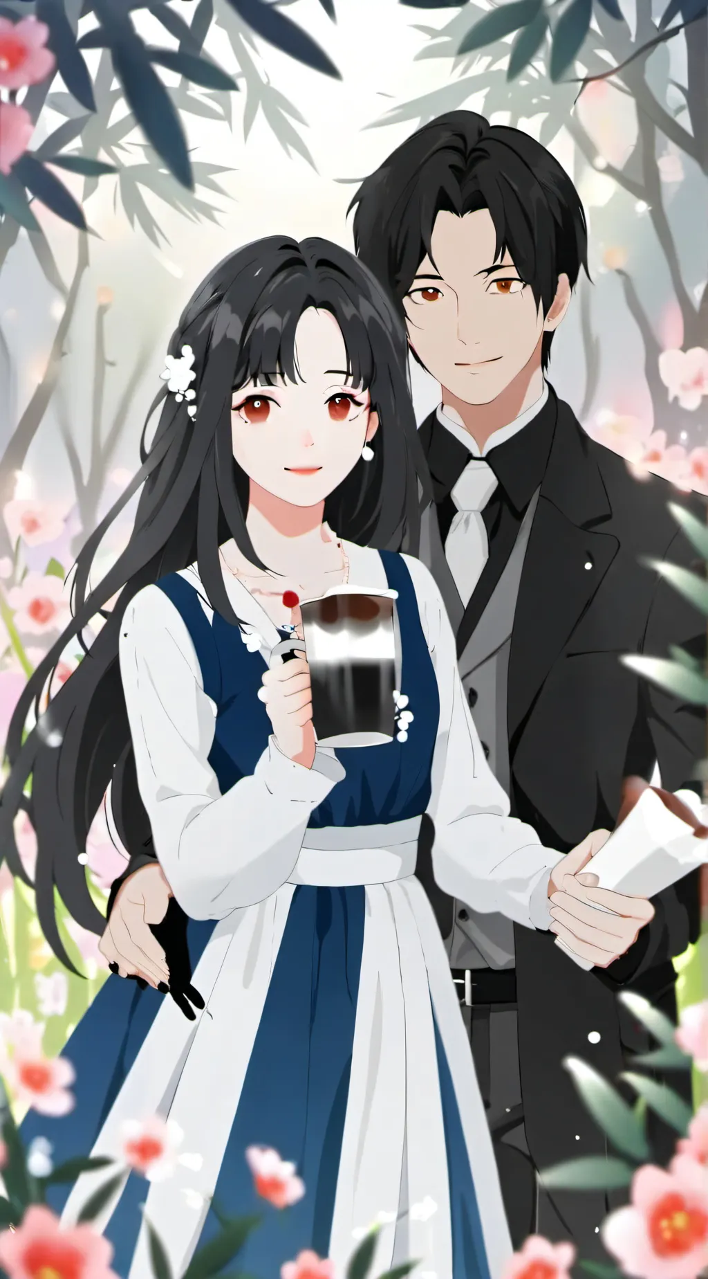 ai character: Kny valtines  background