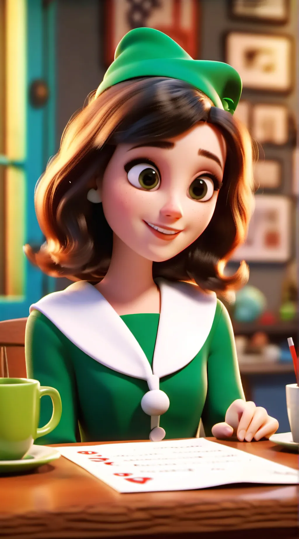 ai character: young scary mary background