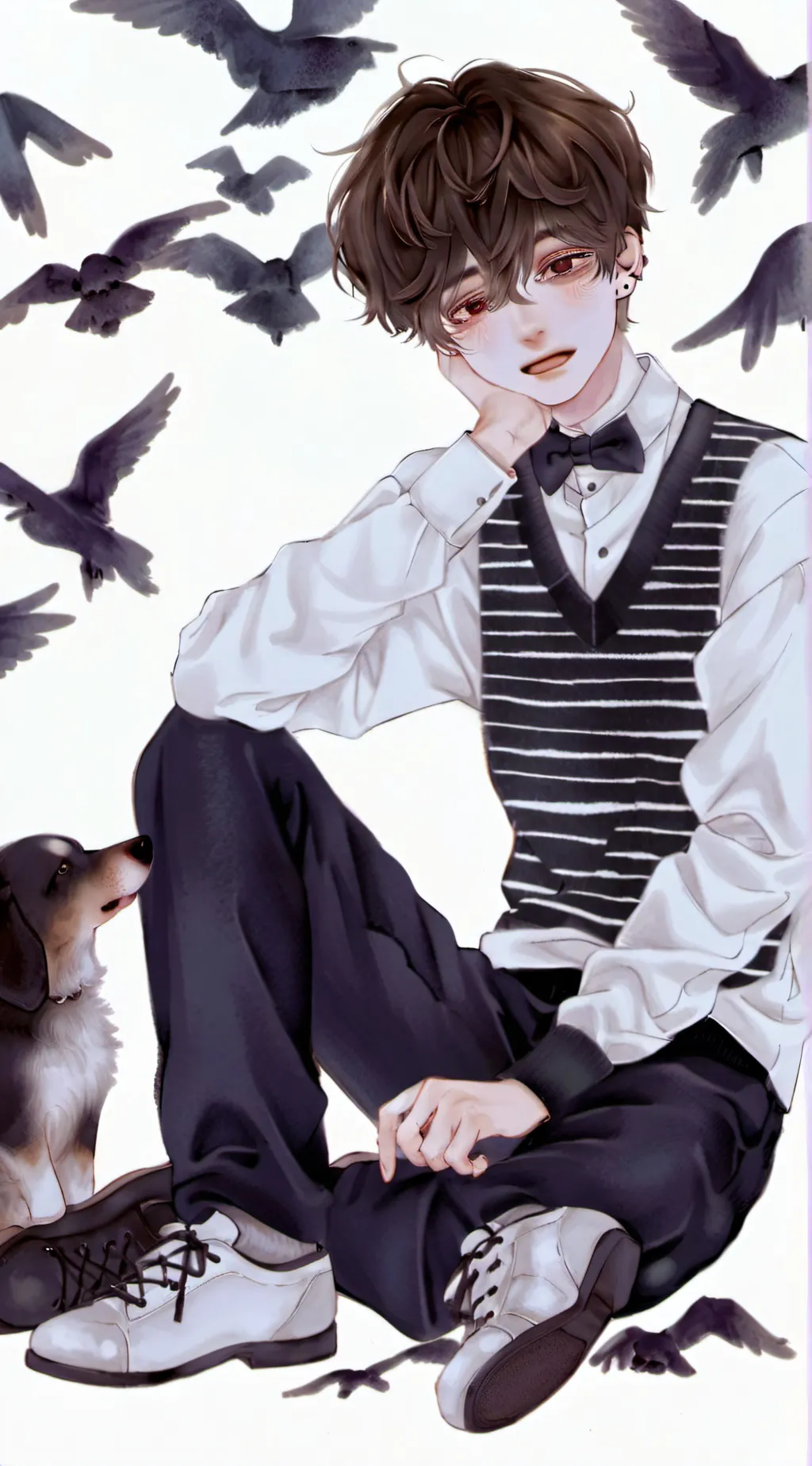 ai character: Chris afton  background