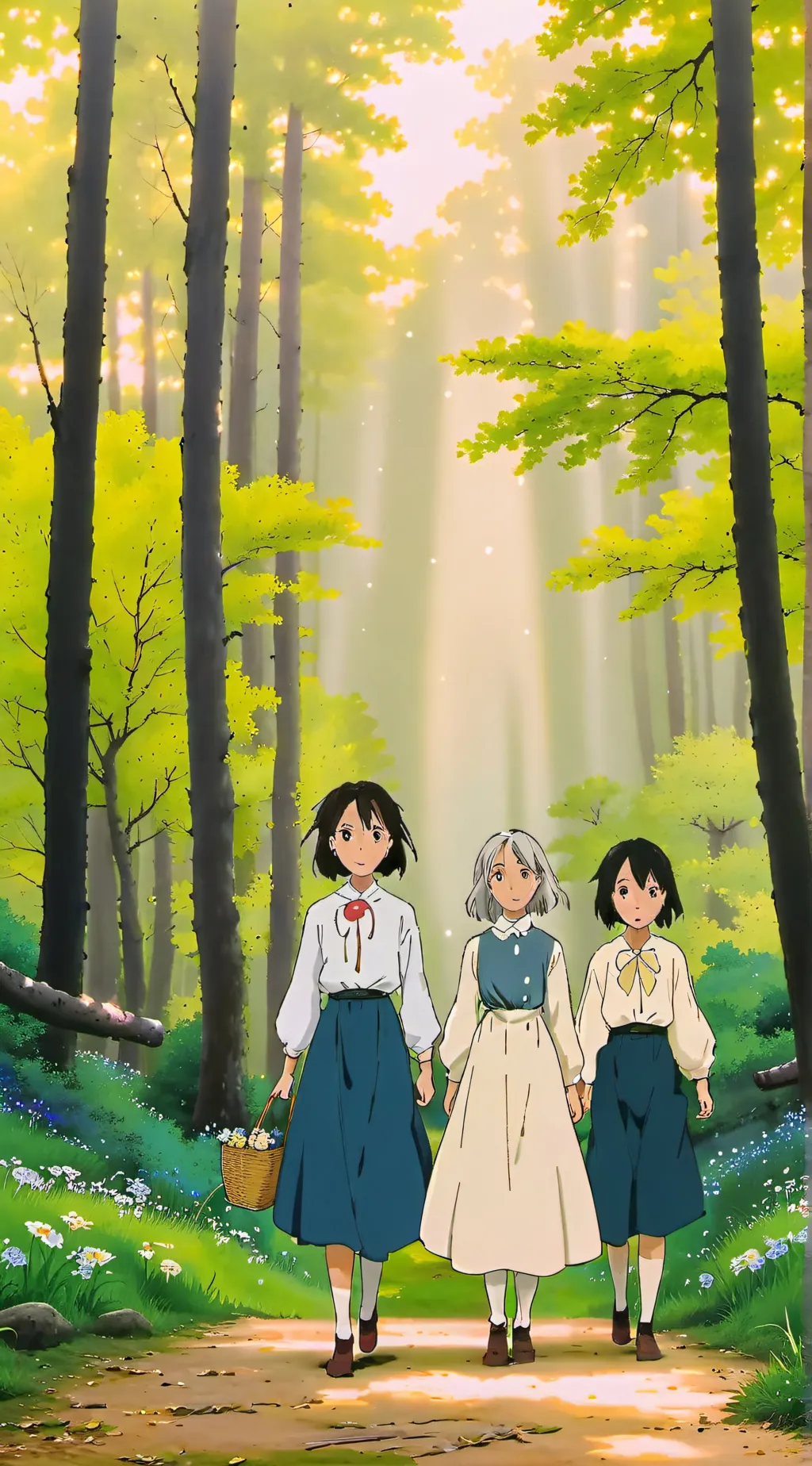 ai character: 2 cousin and 3 sis background