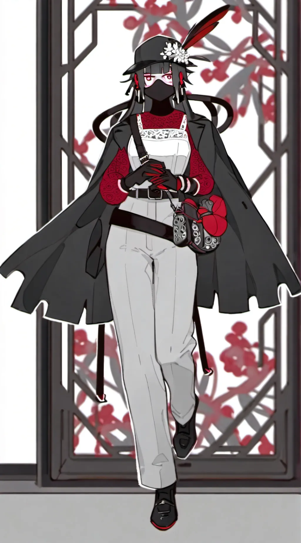 ai character: TV woman background