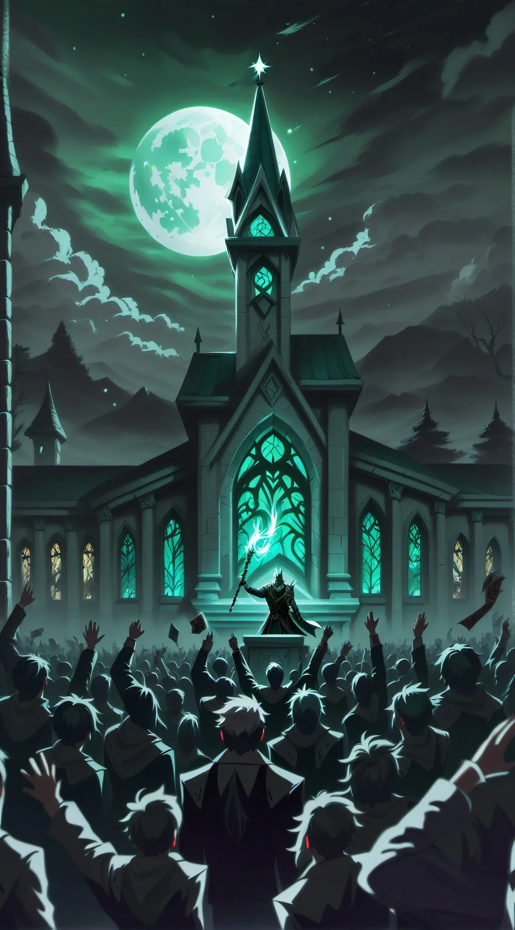 ai character: DSMP hybrid HS AU background