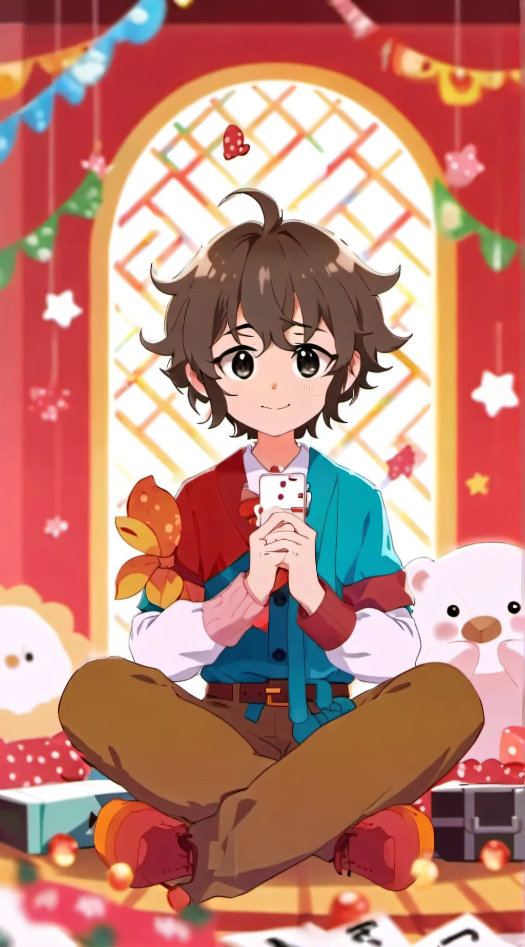 ai character: Kevin~🍄🤍 background