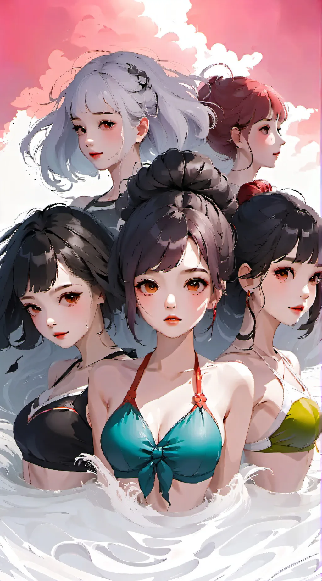 ai character: The Five Beauties background