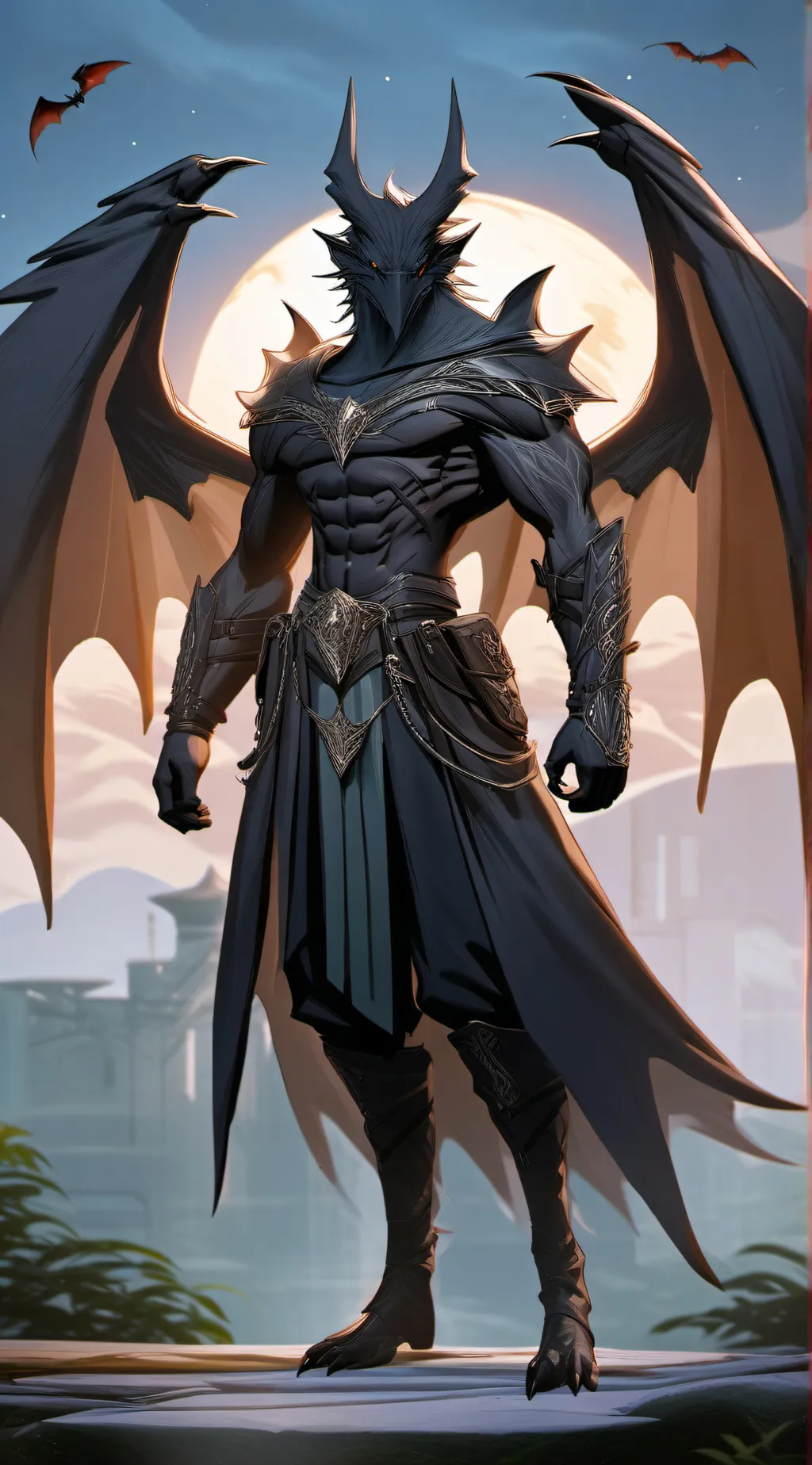 ai character: Karkas night demon background