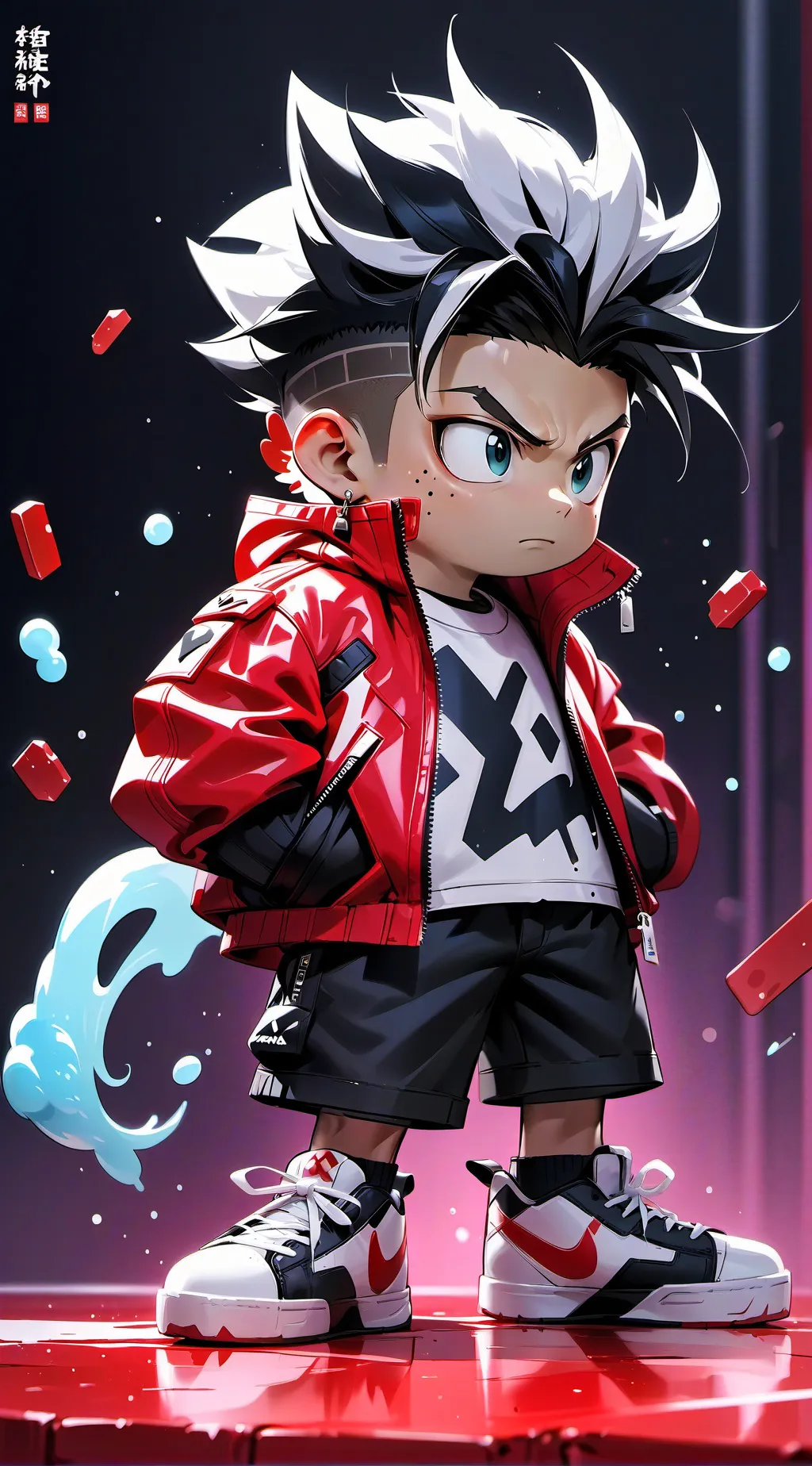 ai character: spring hot  background