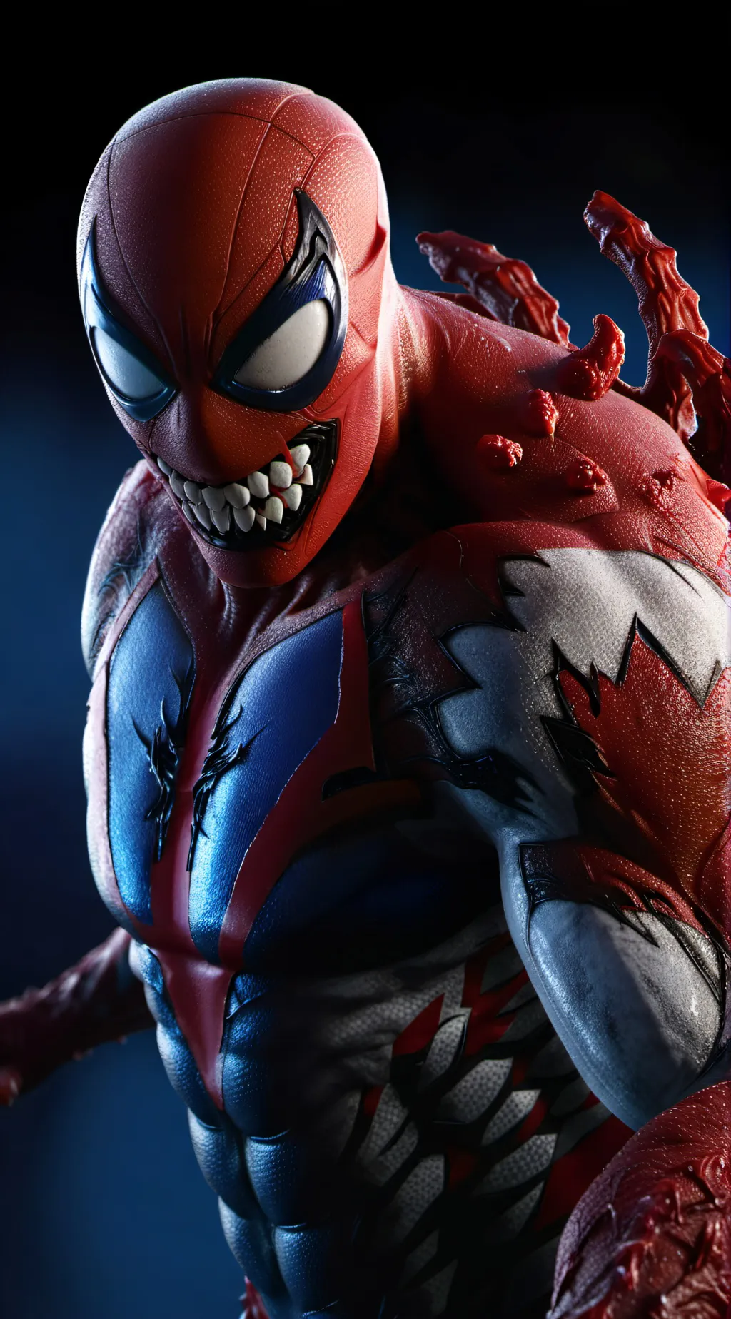 ai character: simbiote spiderman background
