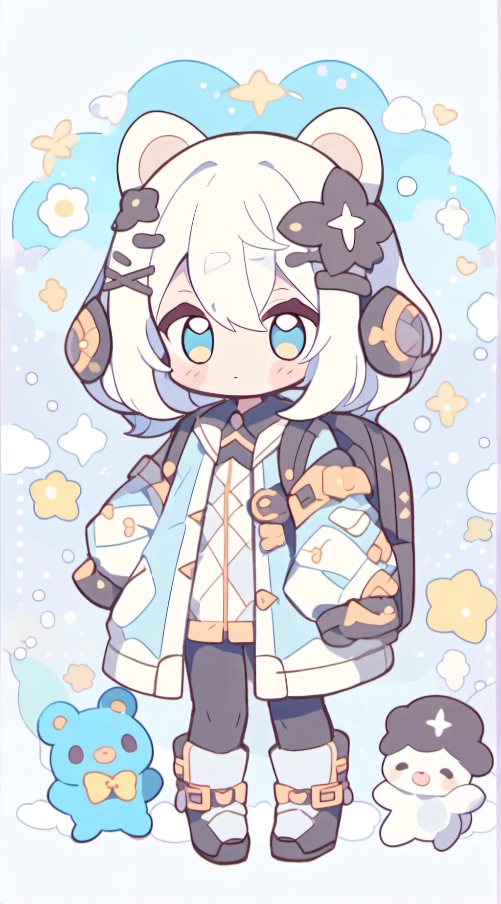 ai character: Mha flower!!!!  background