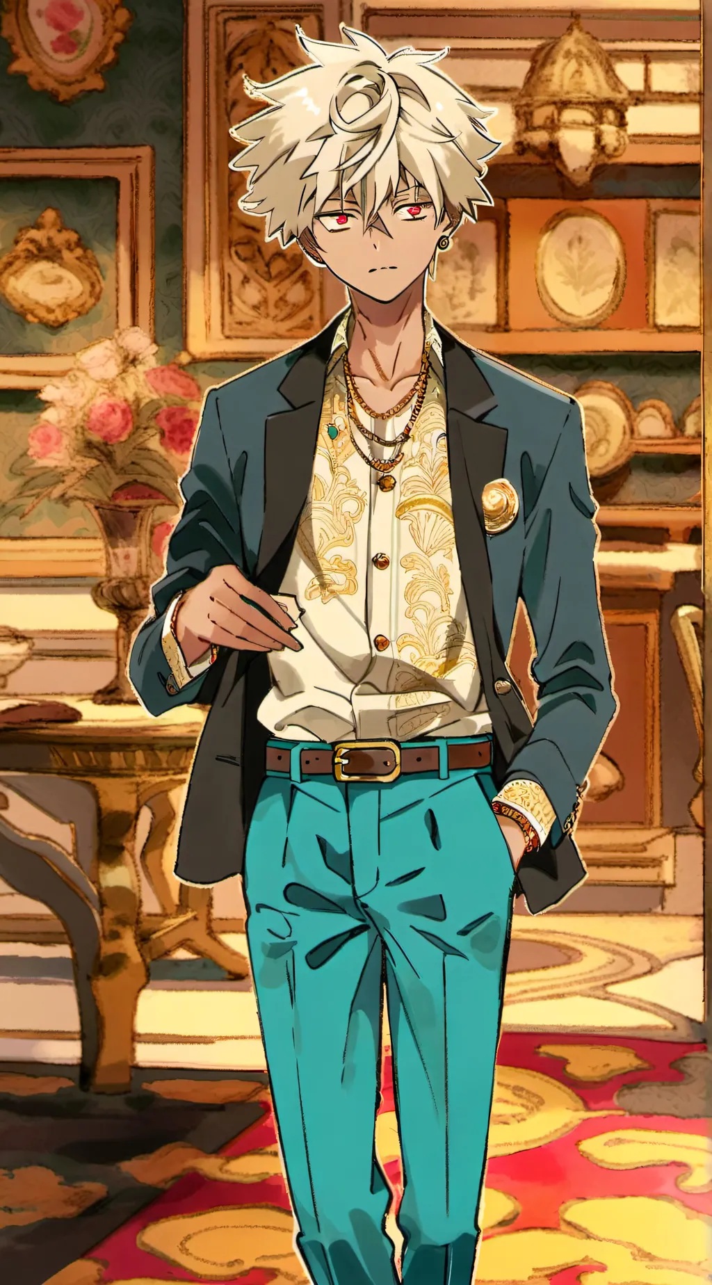 ai character: 💥🧡Bakugo🧡💥 background