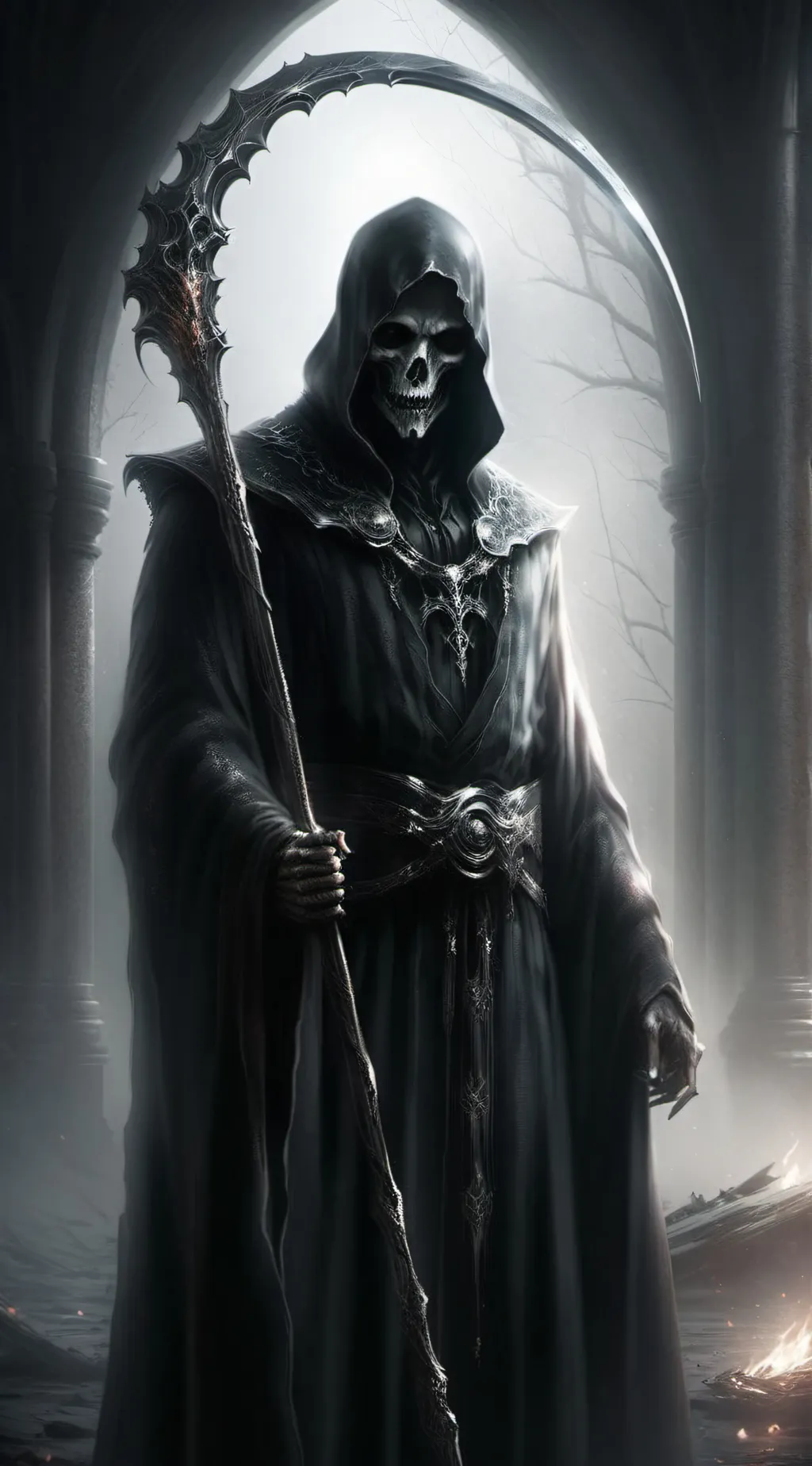 ai character: 🥀Grim Reaper☠️ background