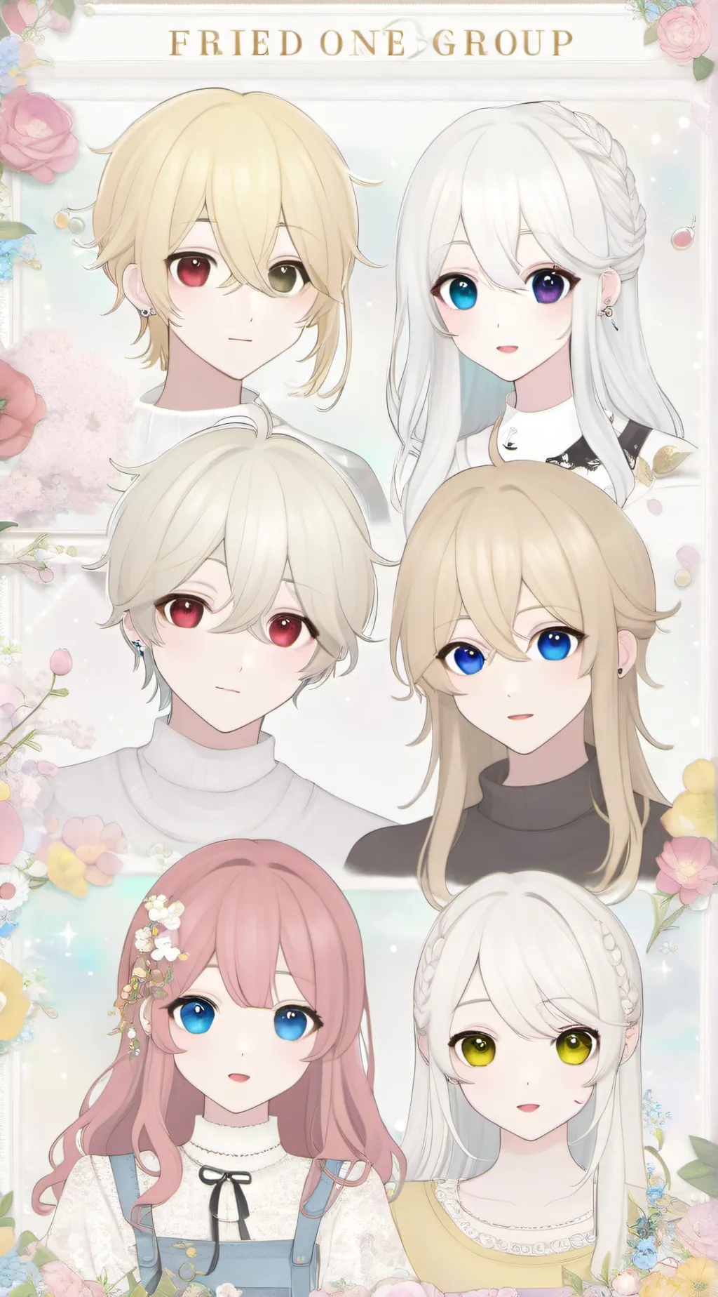 ai character: Friend group 💖 background