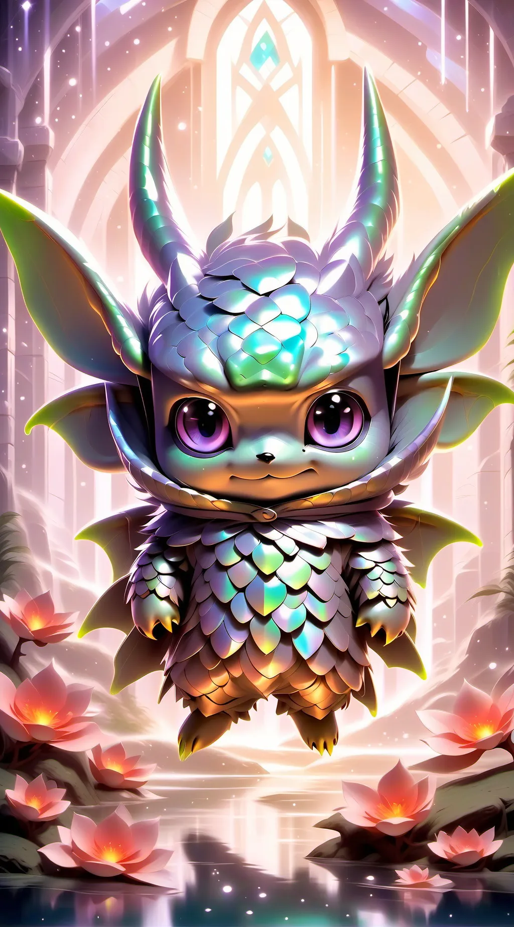 ai character: shinbu as a cat background