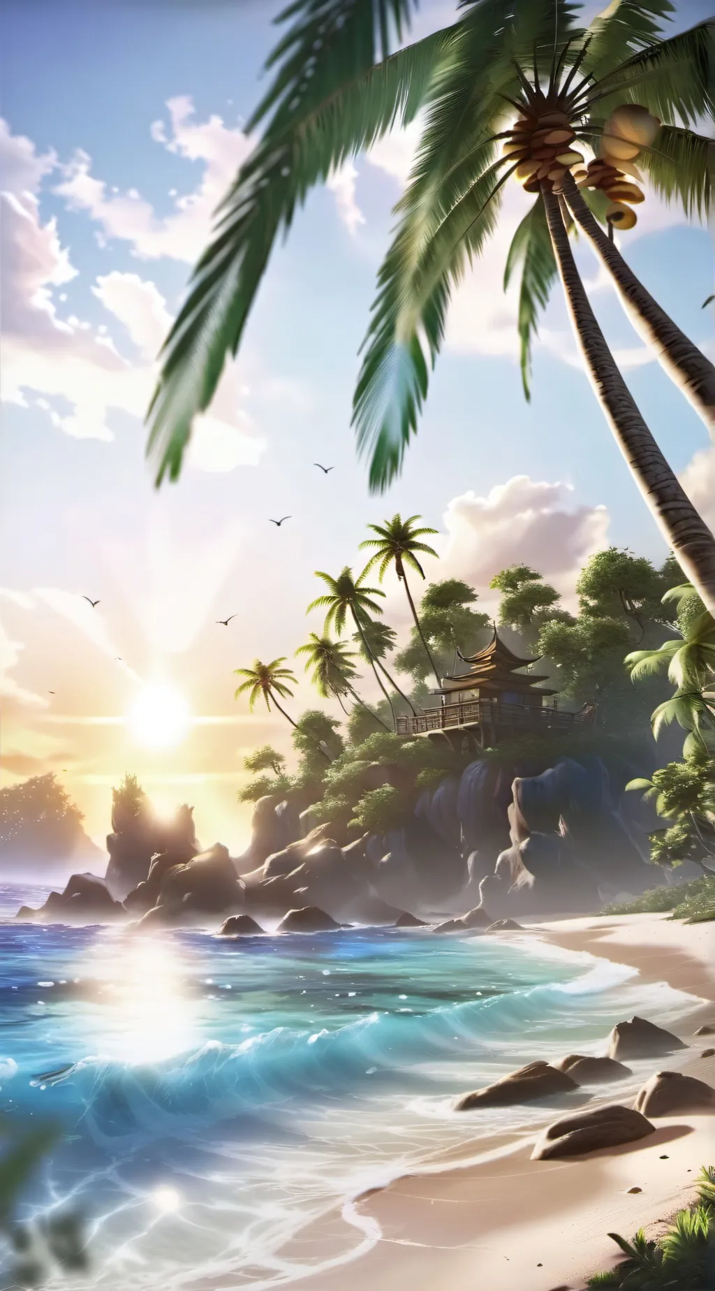 ai character: Life In Paradise background