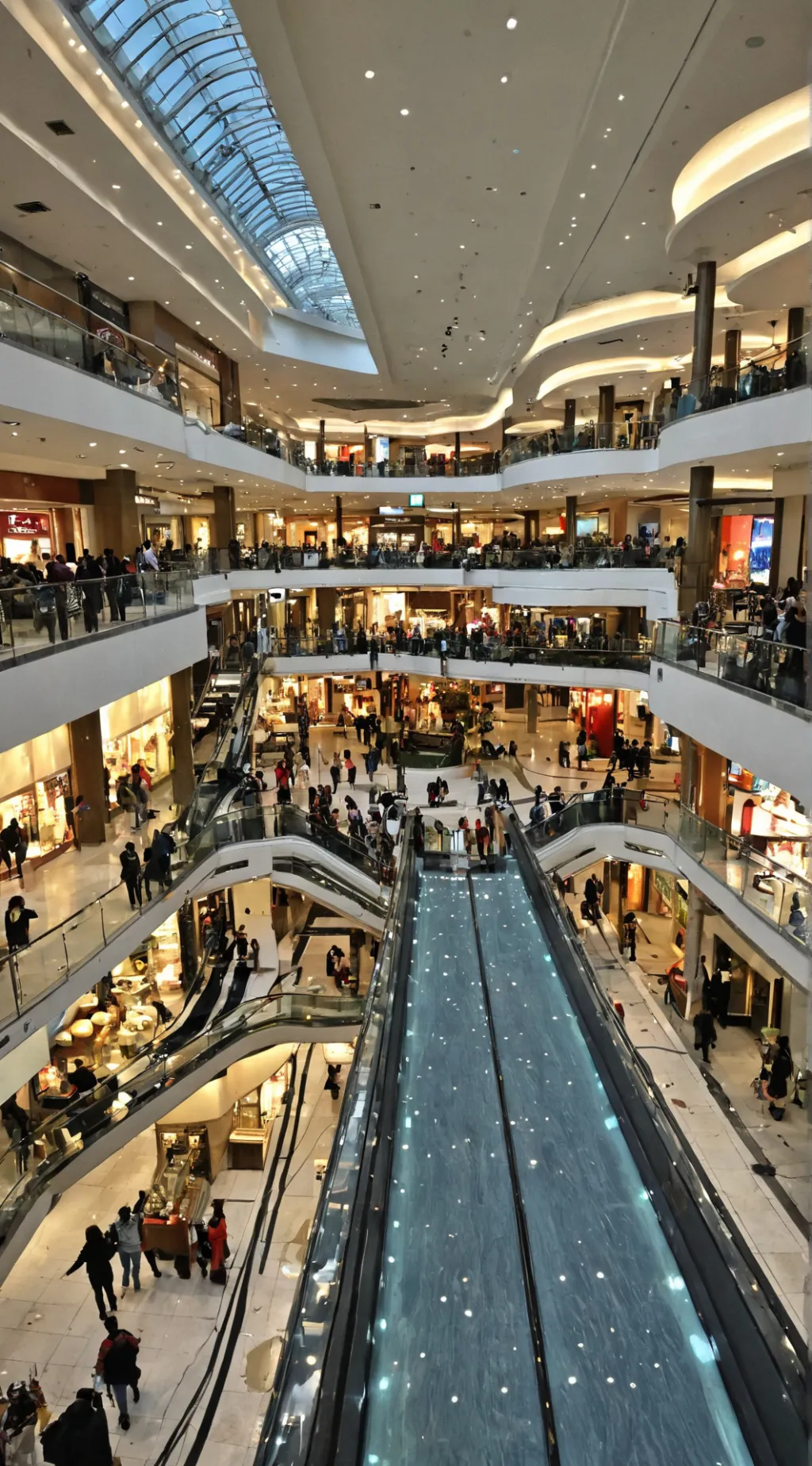 ai character: The mall background