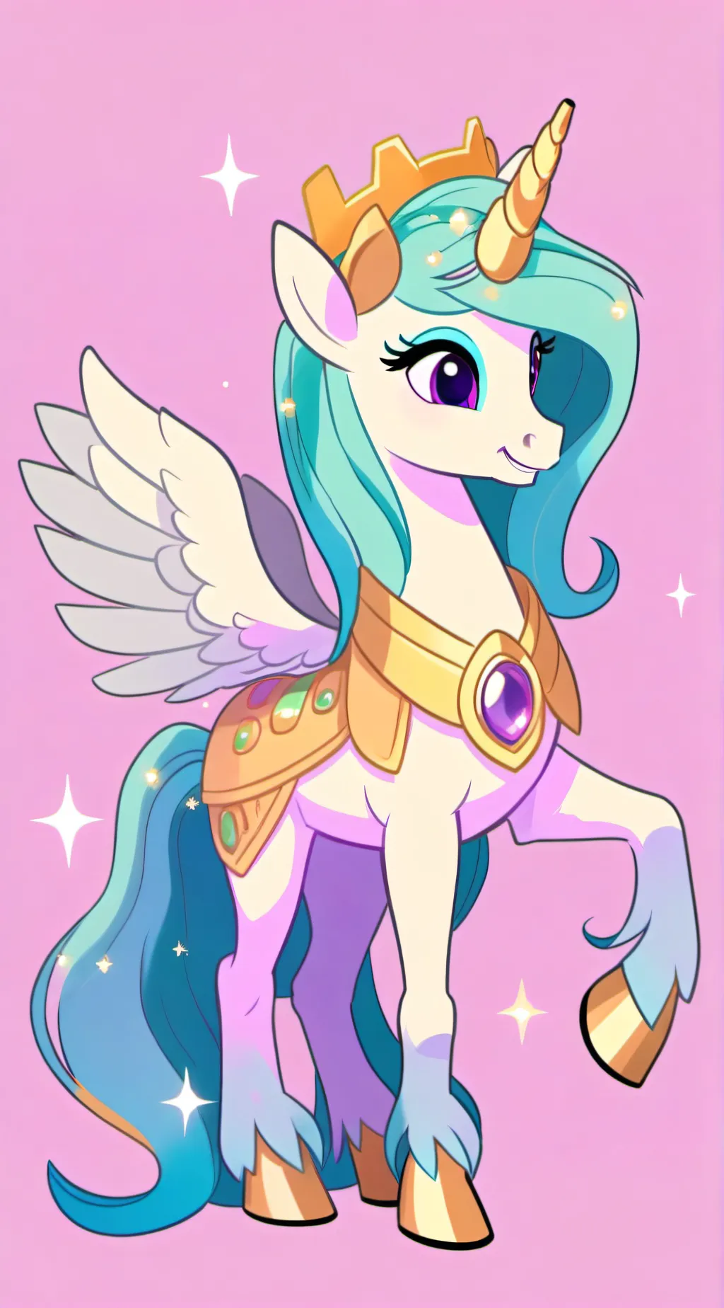 ai character: Celestia background