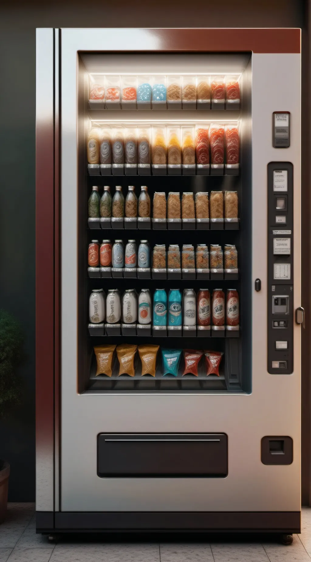 ai character: Vending Machine background