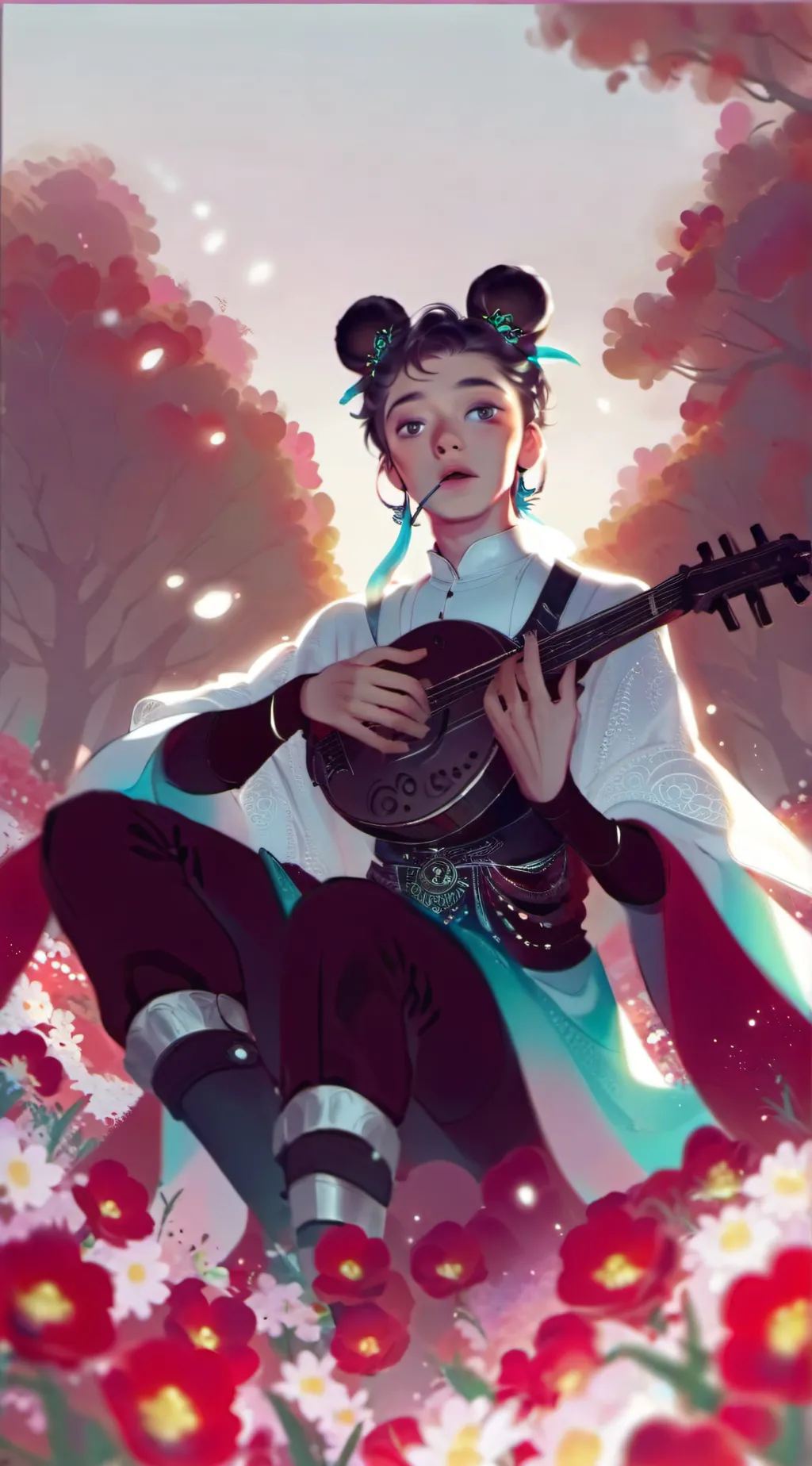 ai character: snowflake  background