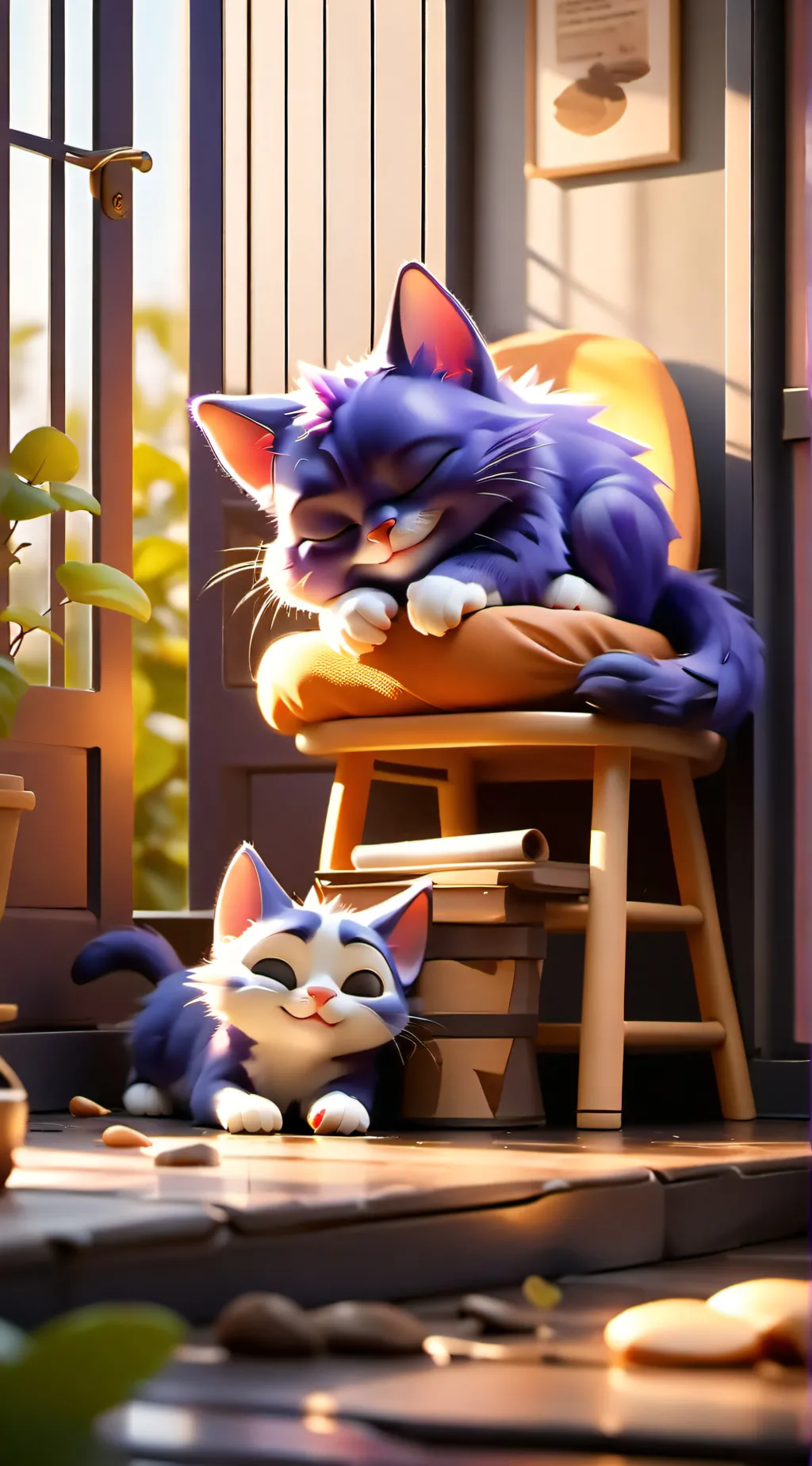 ai character: catnap background