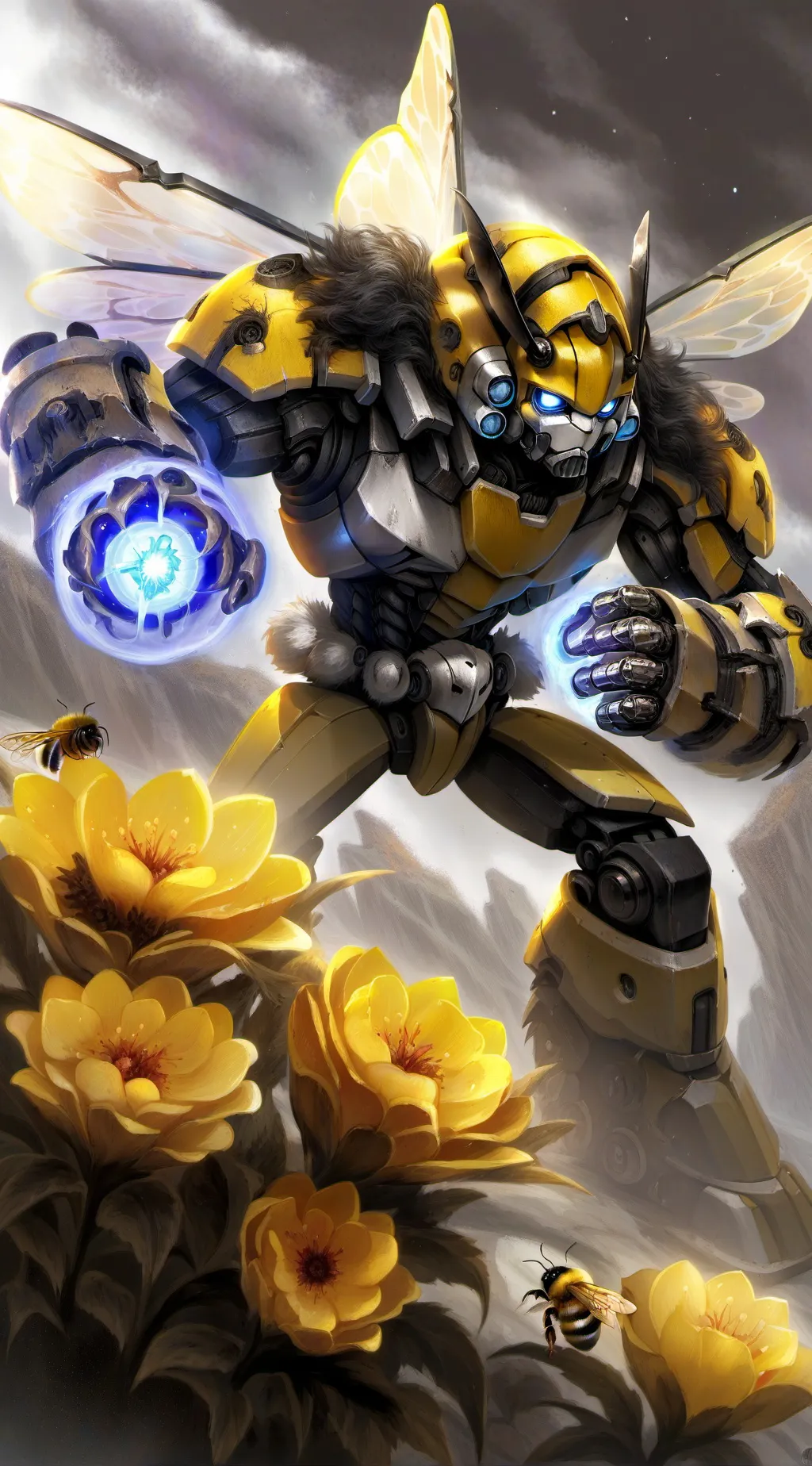 ai character: bumblebee background
