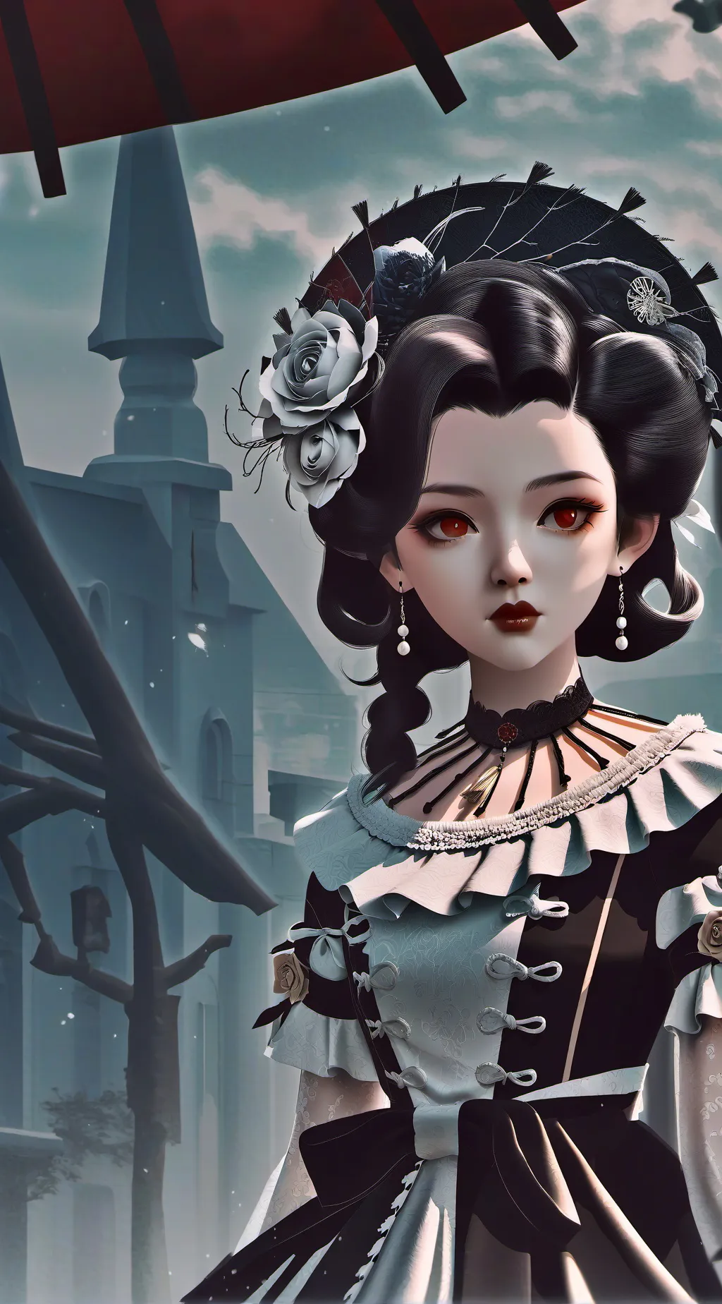 ai character: §\Fpe Century/∆ background