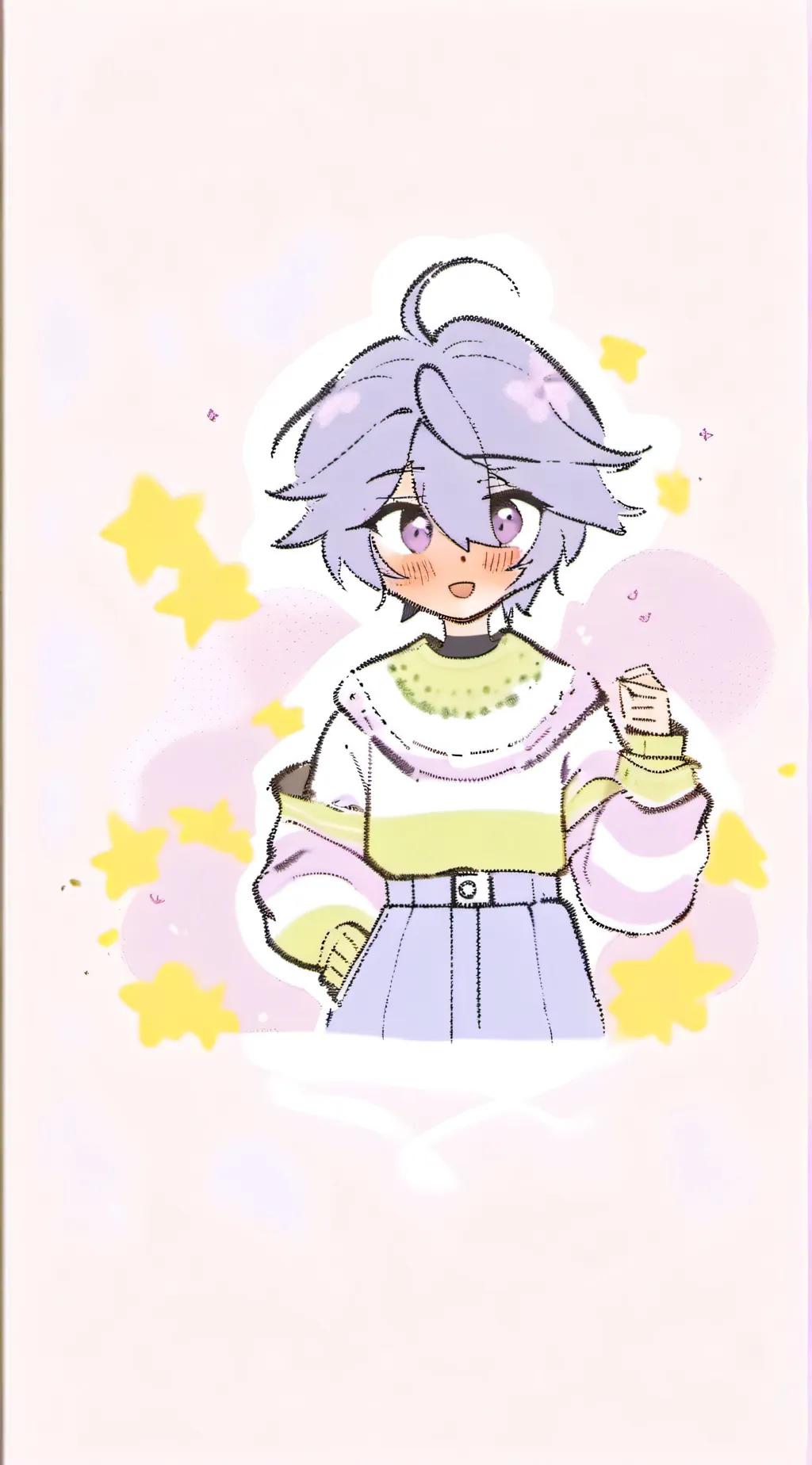 ai character: I3BLUEBERRY  background