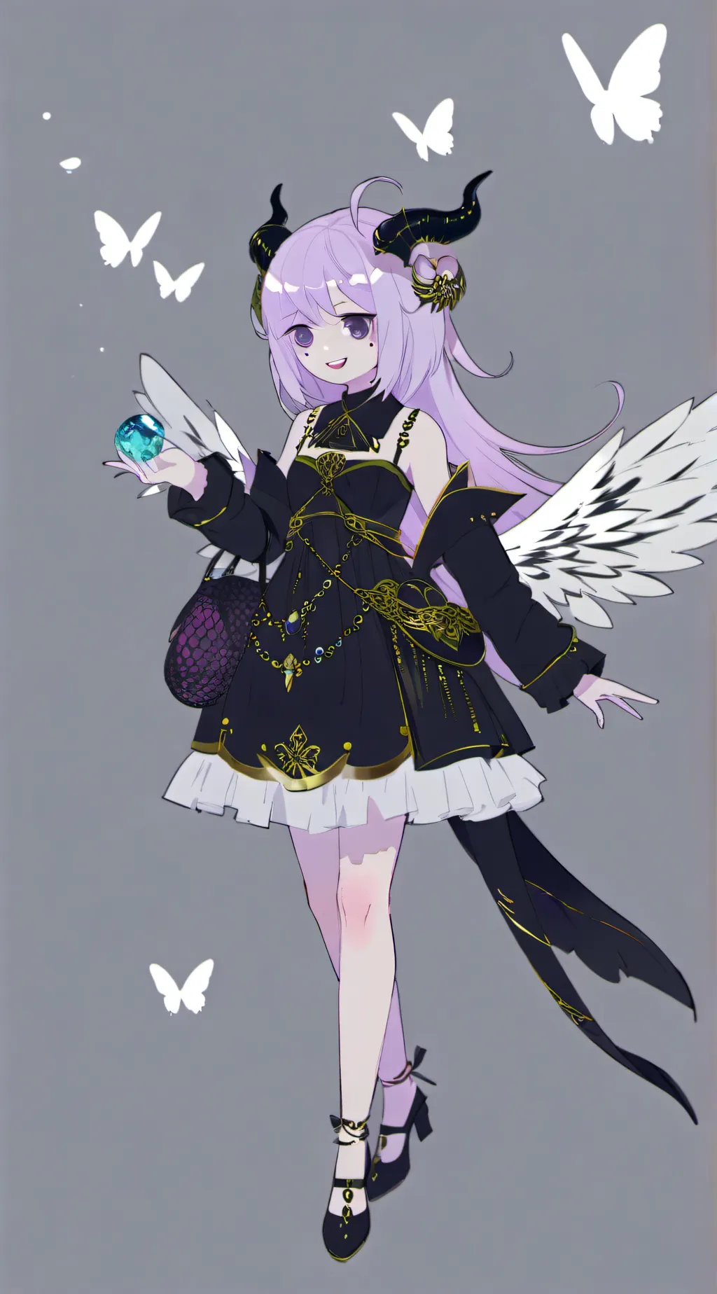 ai character: crystal background
