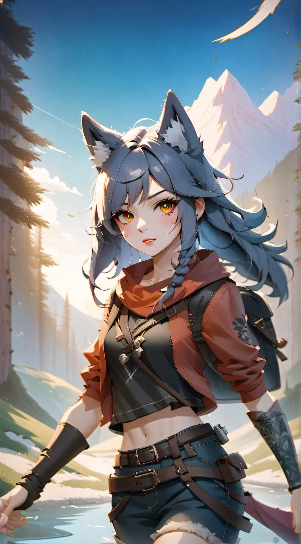ai character: Scarlet background