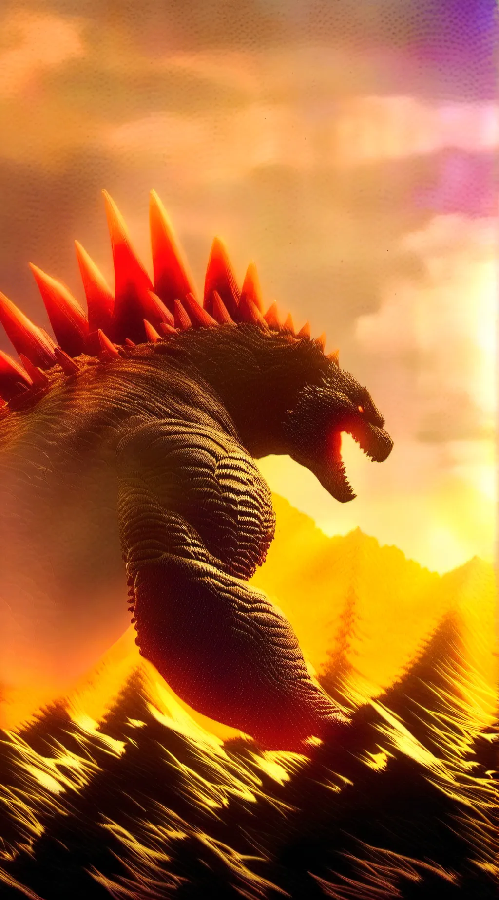 ai character: Godzilla background