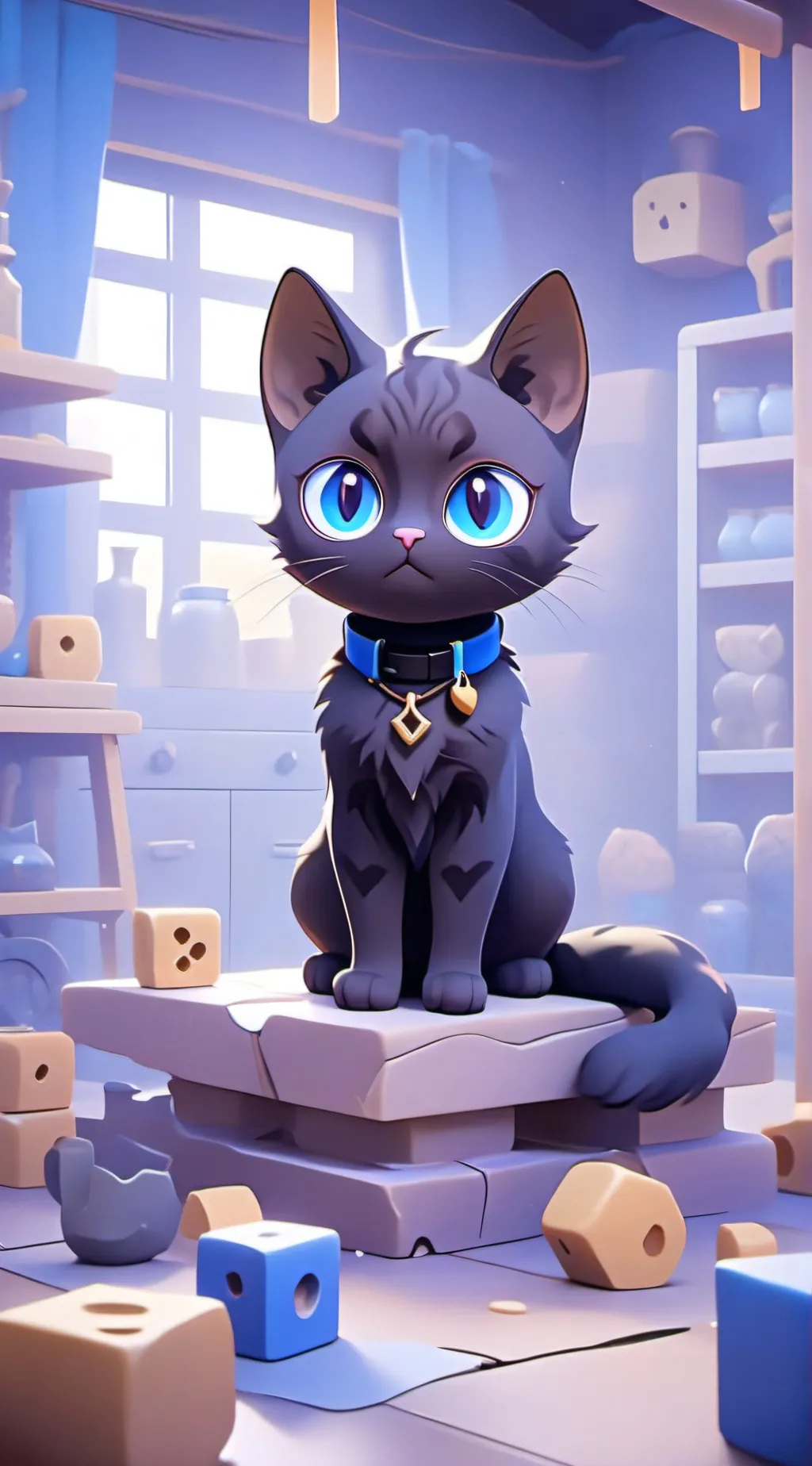 ai character: The Black Cat background
