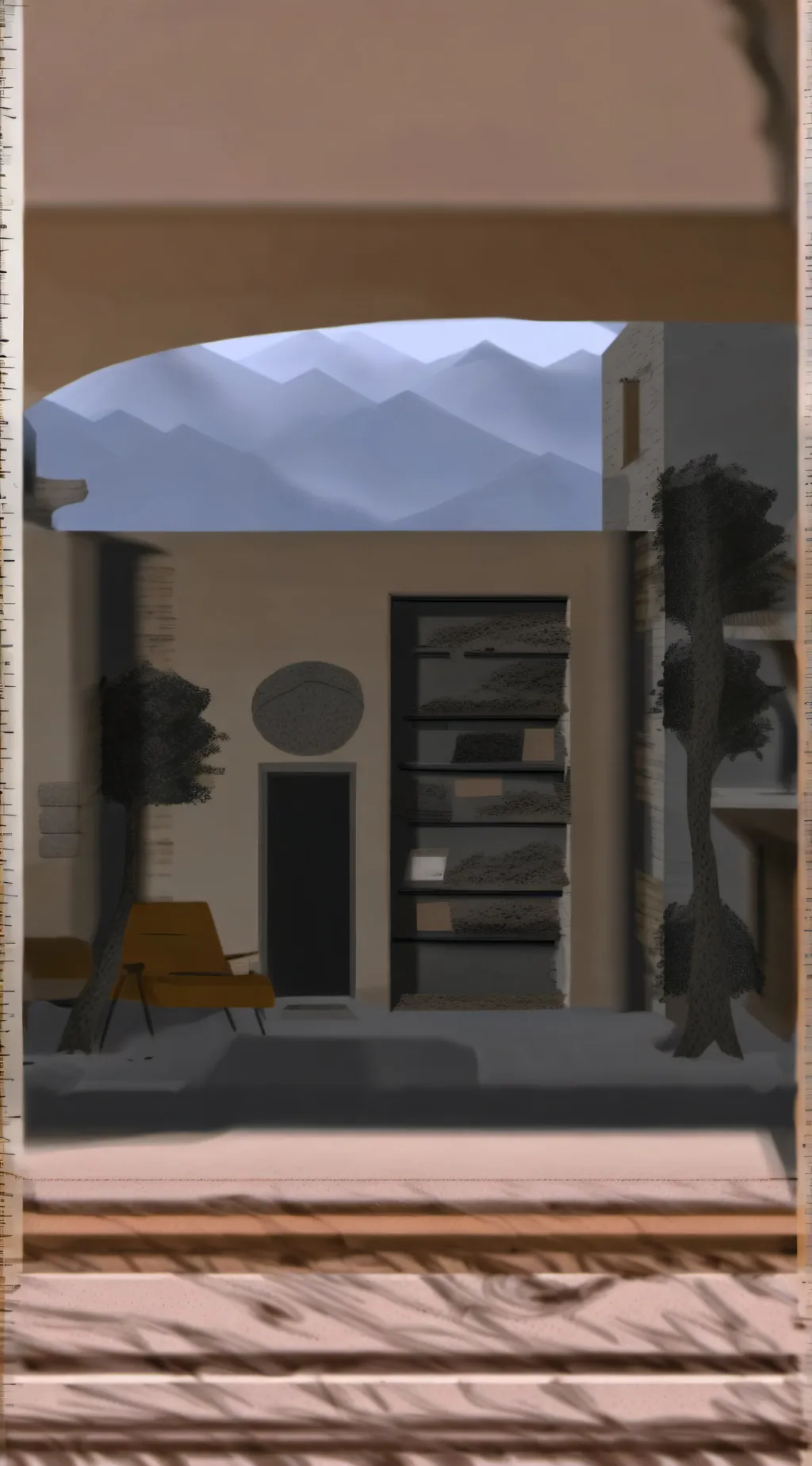 ai character: Radio apple background