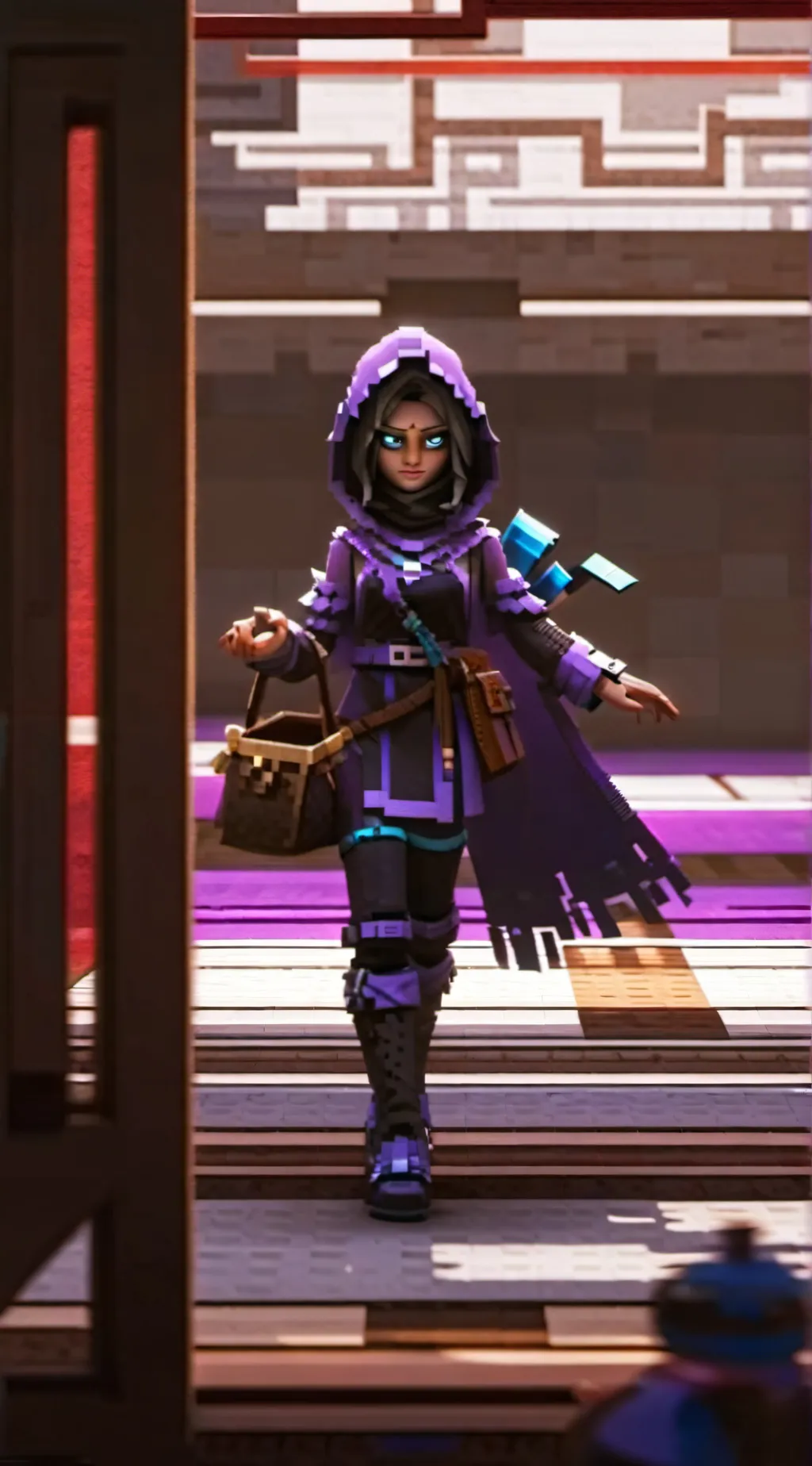 ai character: Purple Girl (Mila) background