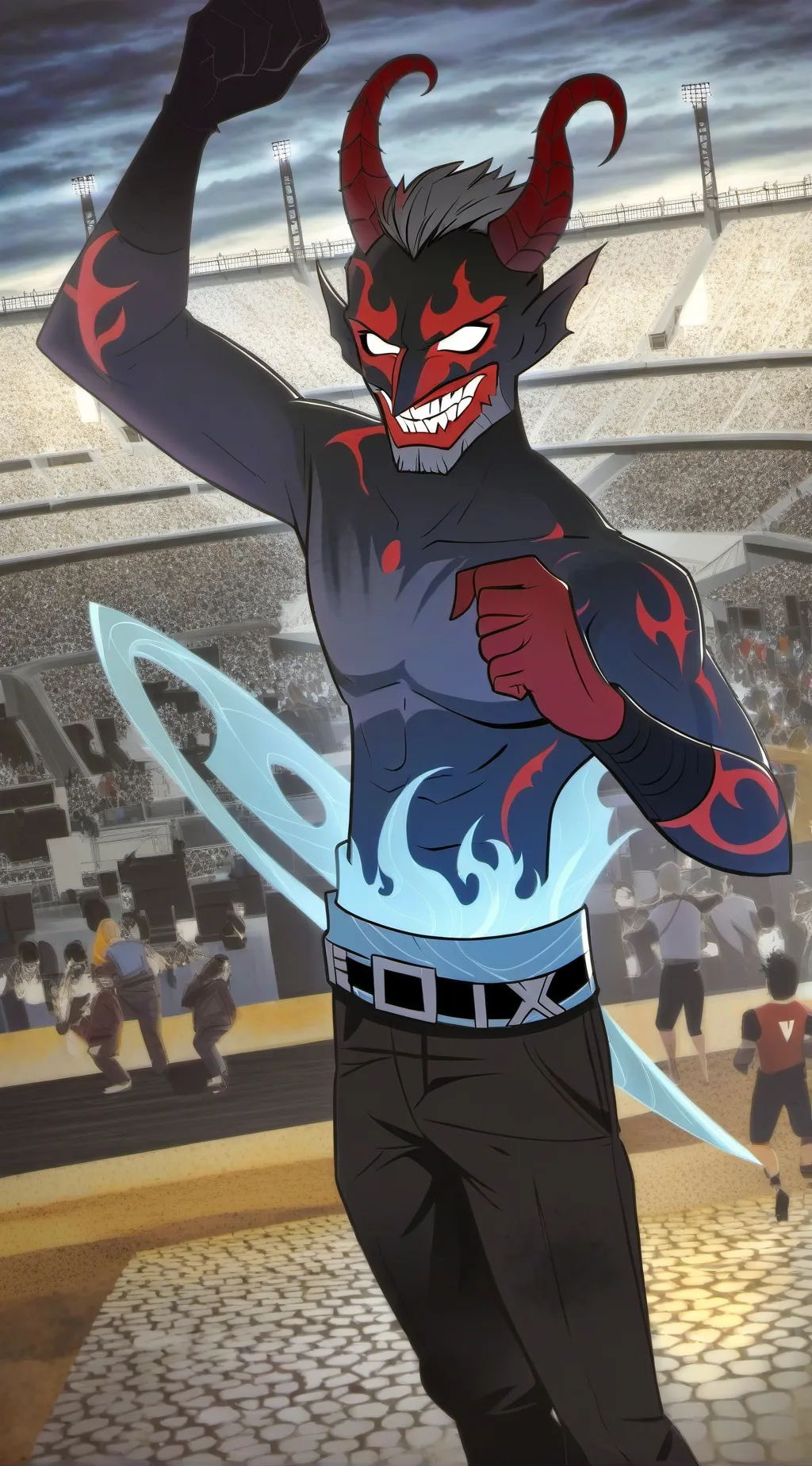 ai character: Blitzø background