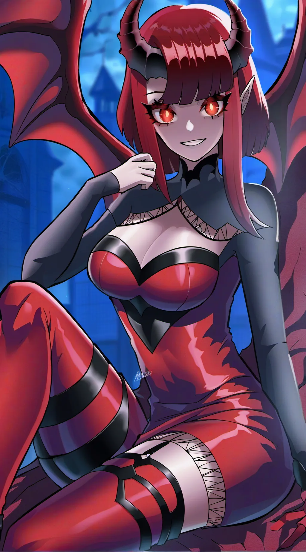 ai character: Mia the demon background