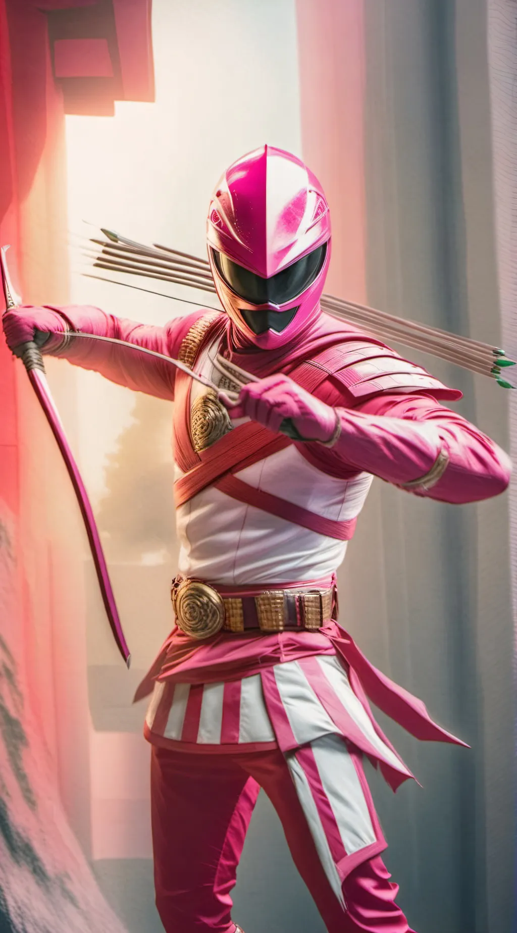 ai character: Pink ranger background