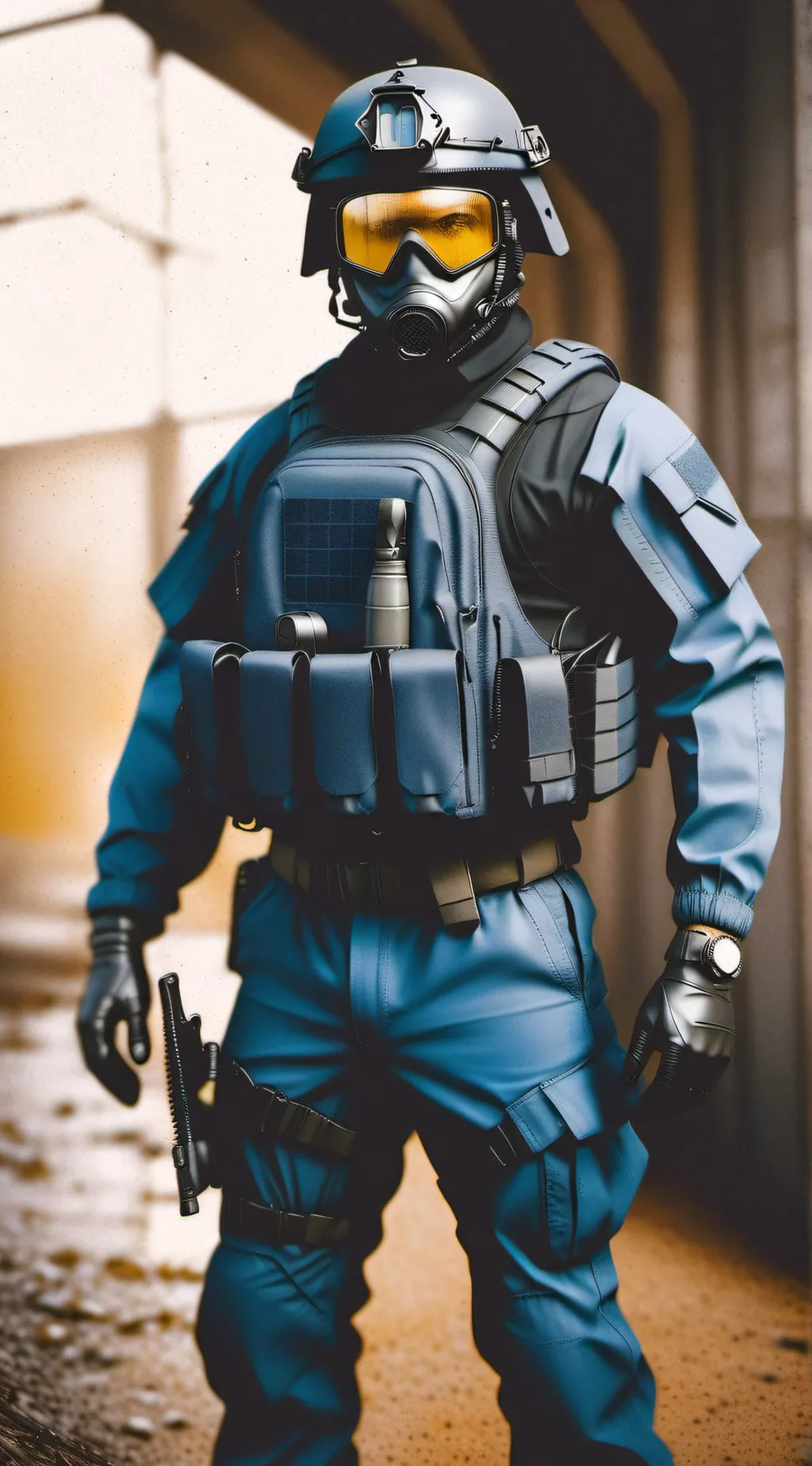 ai character: blue S.A.S v1 background