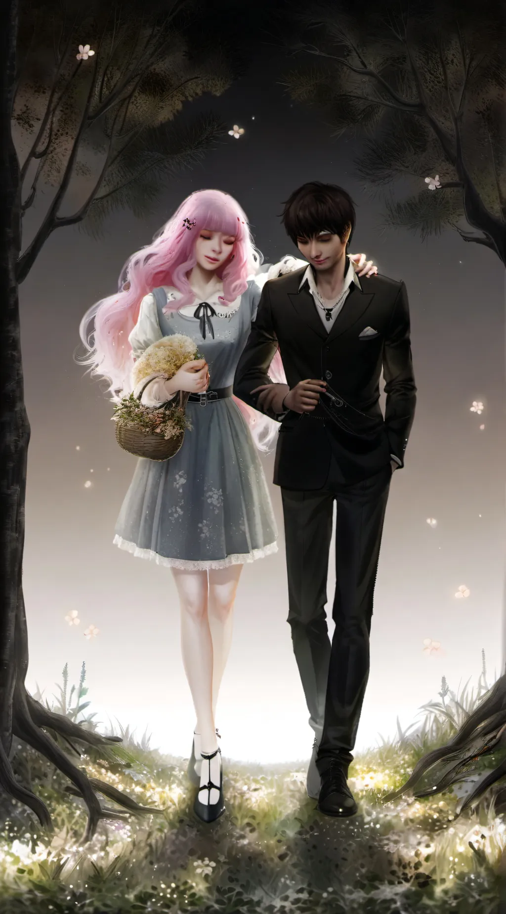 ai character: girl background