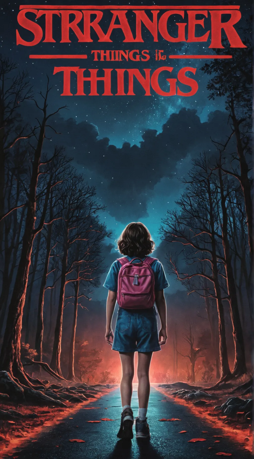 ai character: STRANGER THINGS!! background