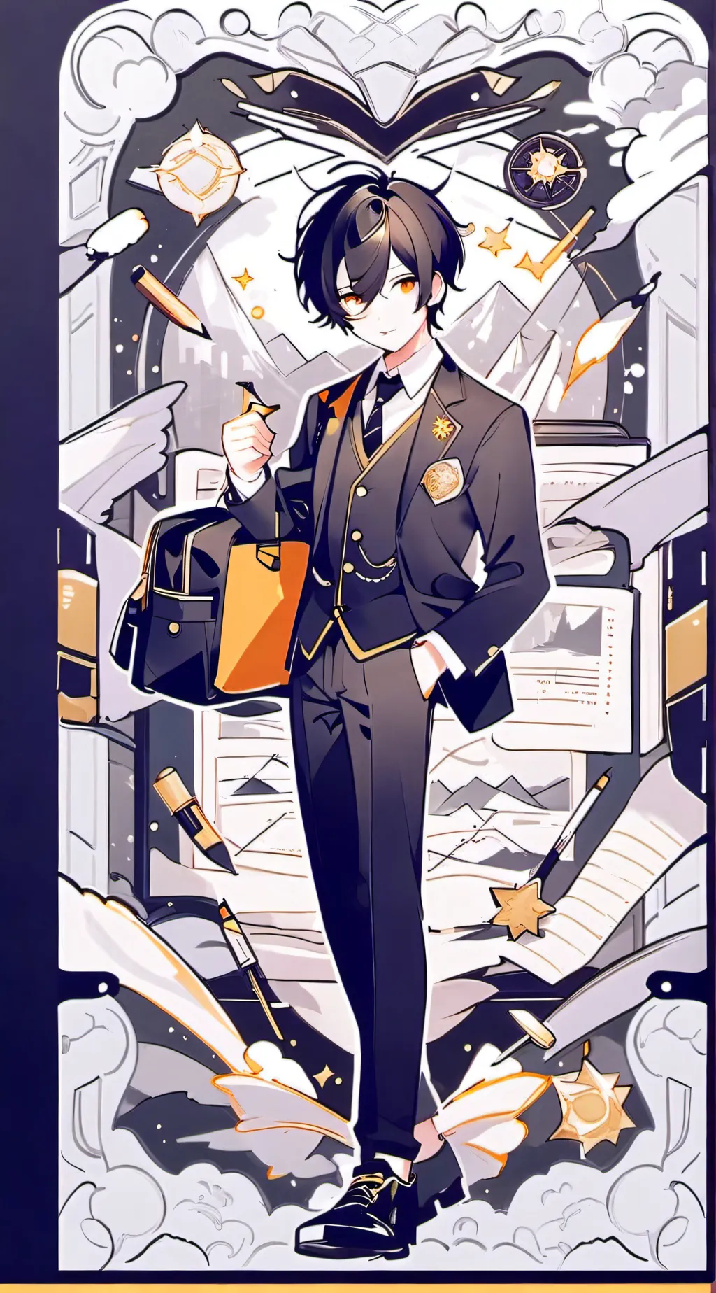 ai character: Principle  background