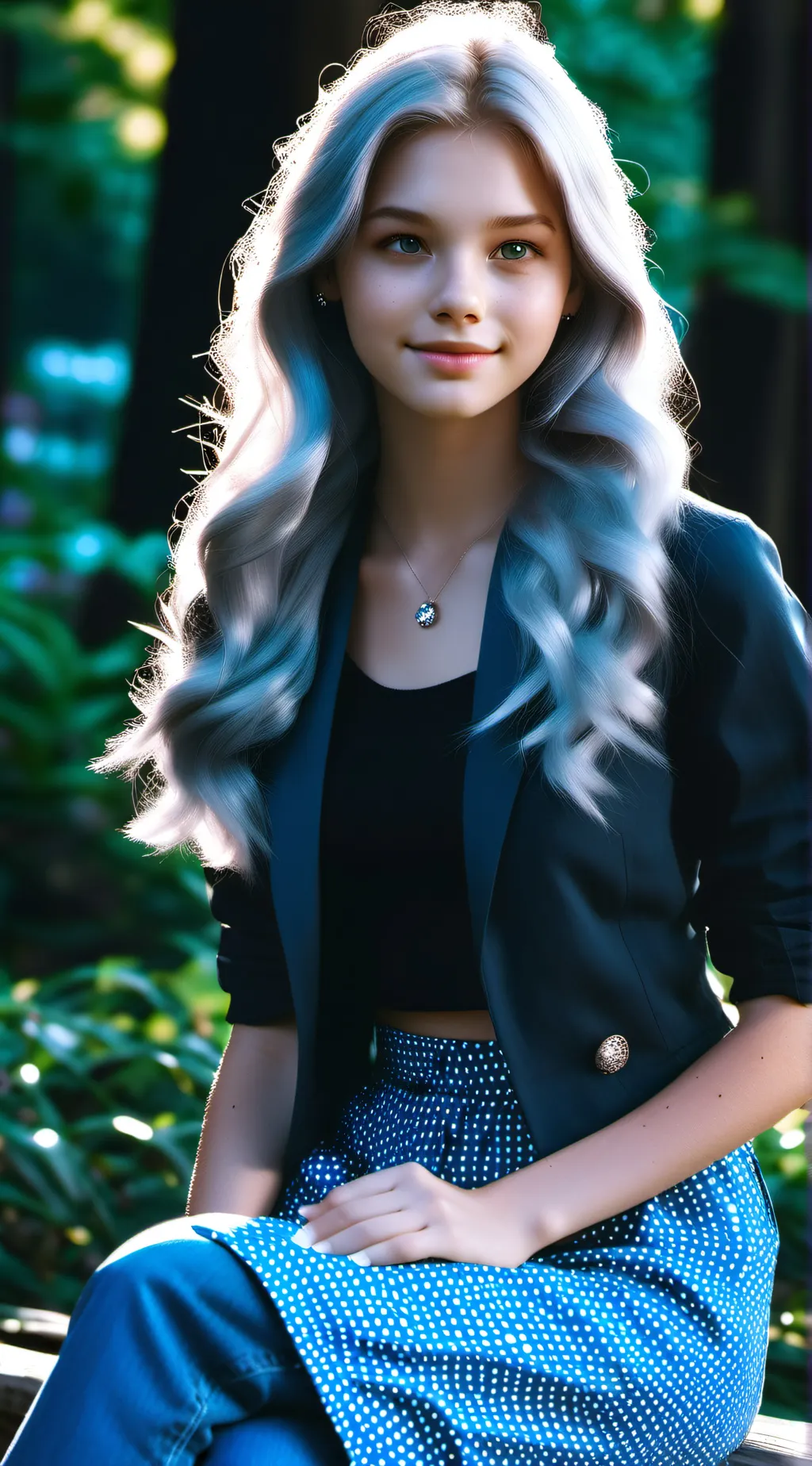 ai character: new girl Lily  background