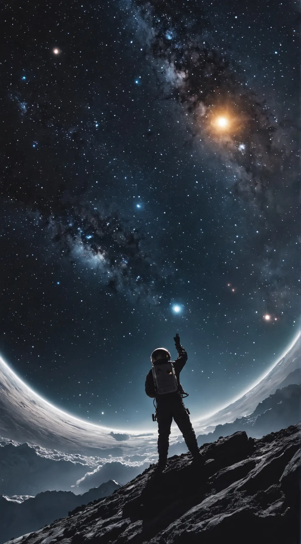 ai character: space love story  background