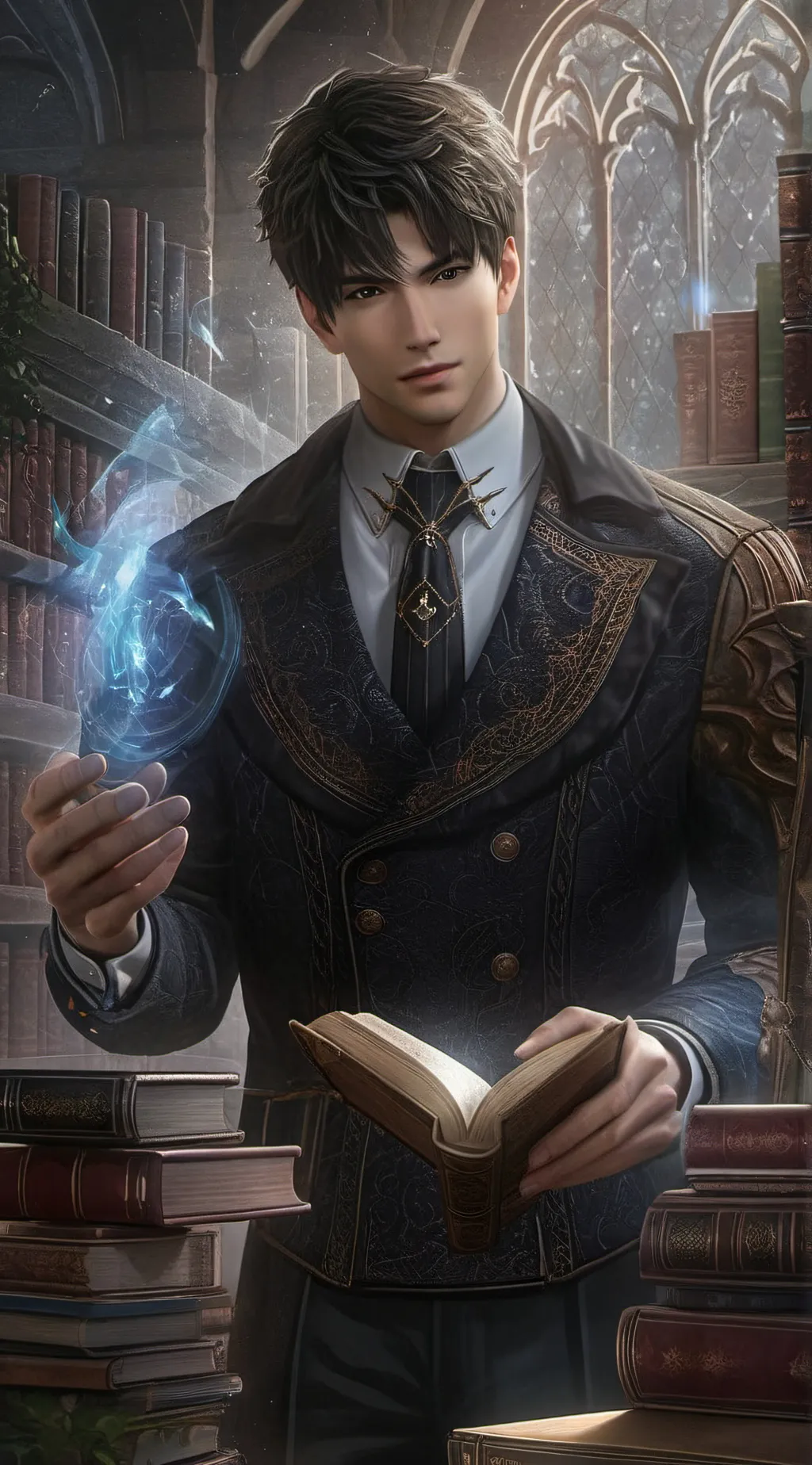 ai character: Lûça  Lømbãrdœ background