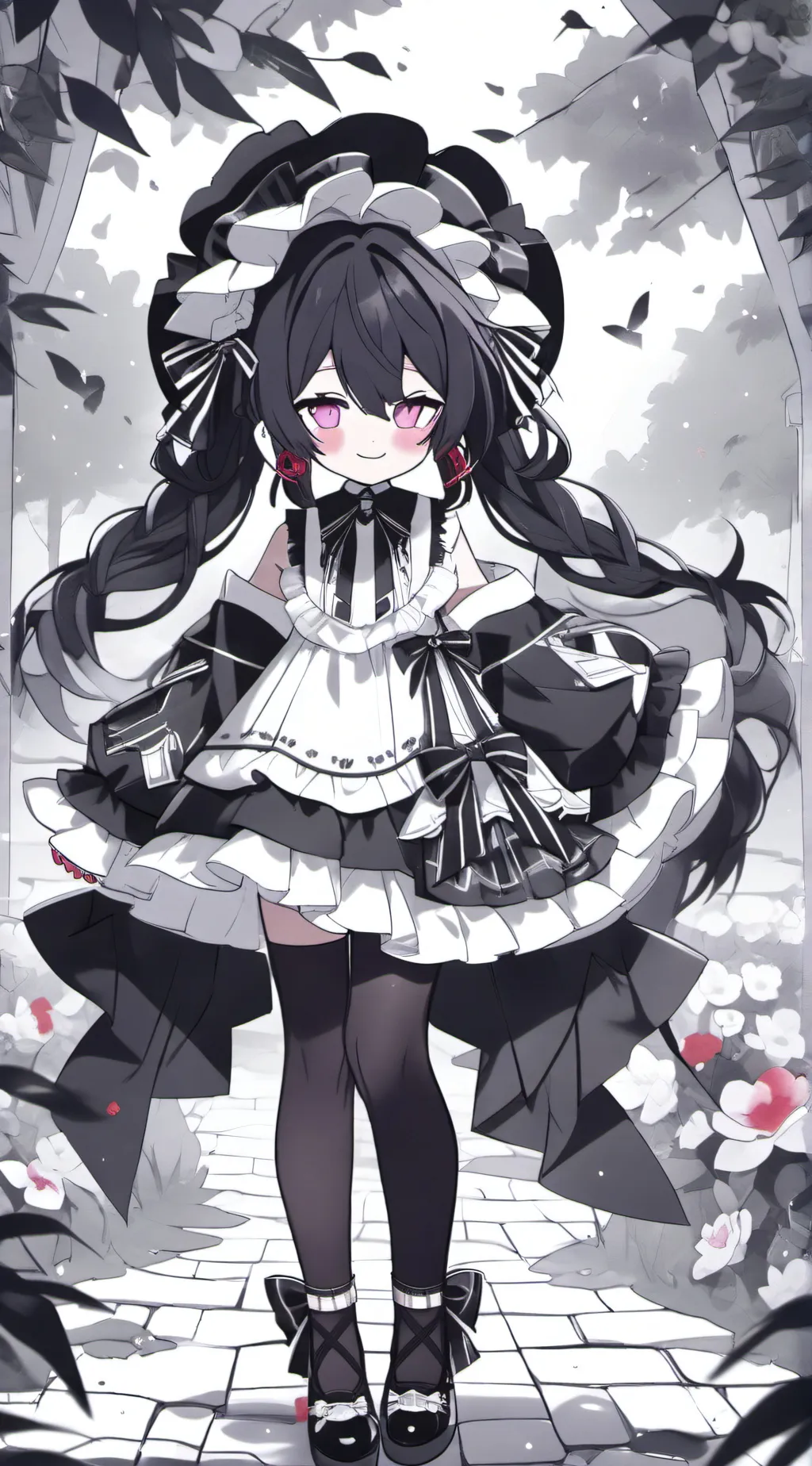 ai character: miss circle cat background