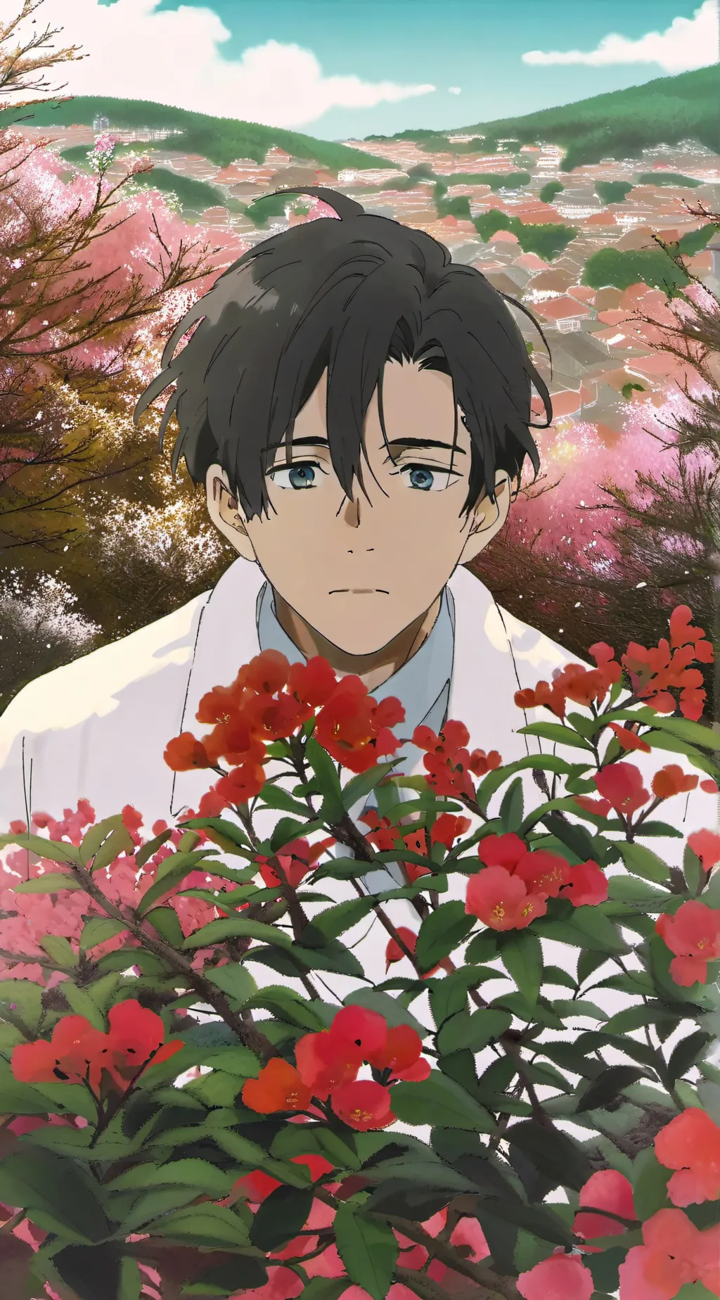 ai character: Kamatsu Akoji background