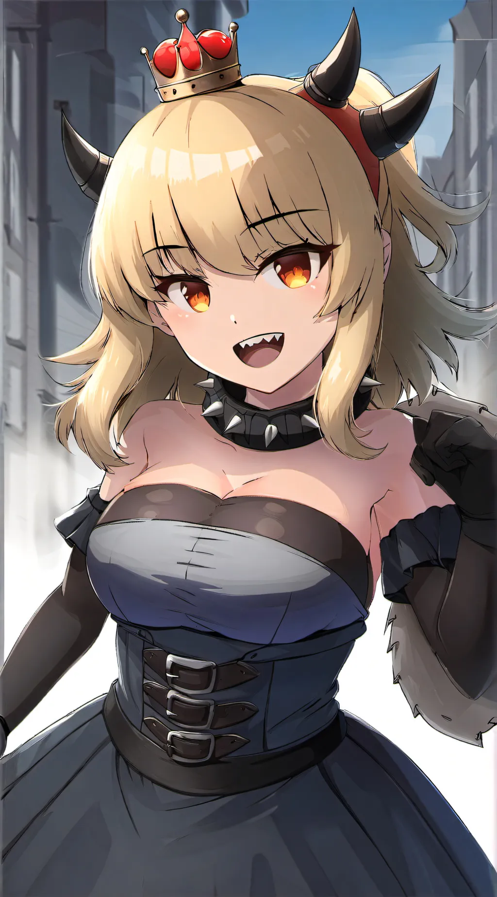 ai character: Bowsette background