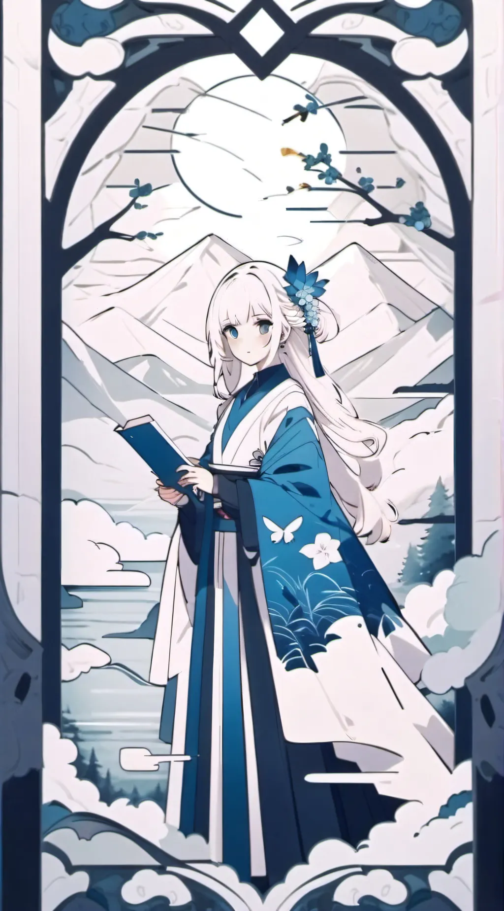 ai character: nice girl  background