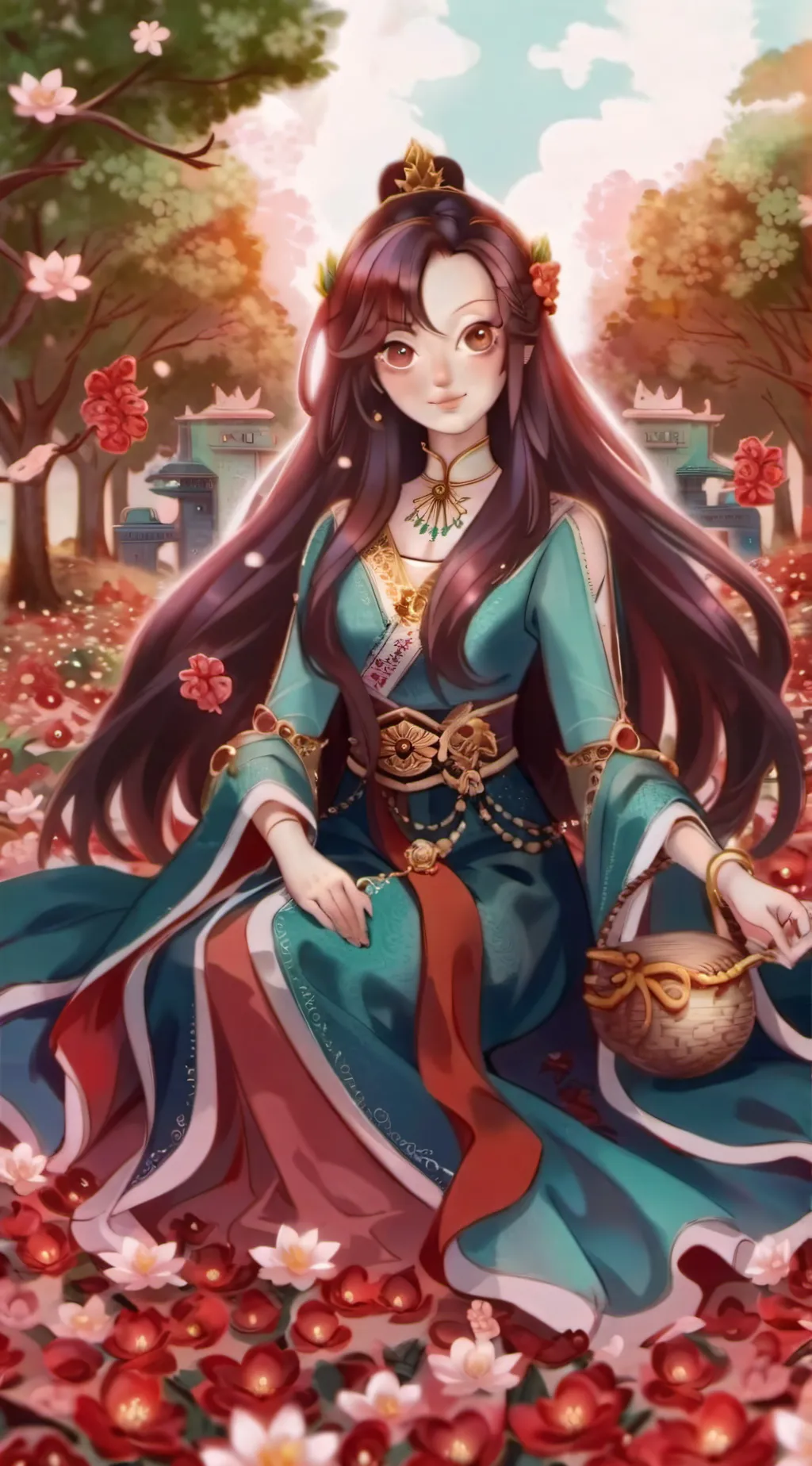 ai character: Violet background