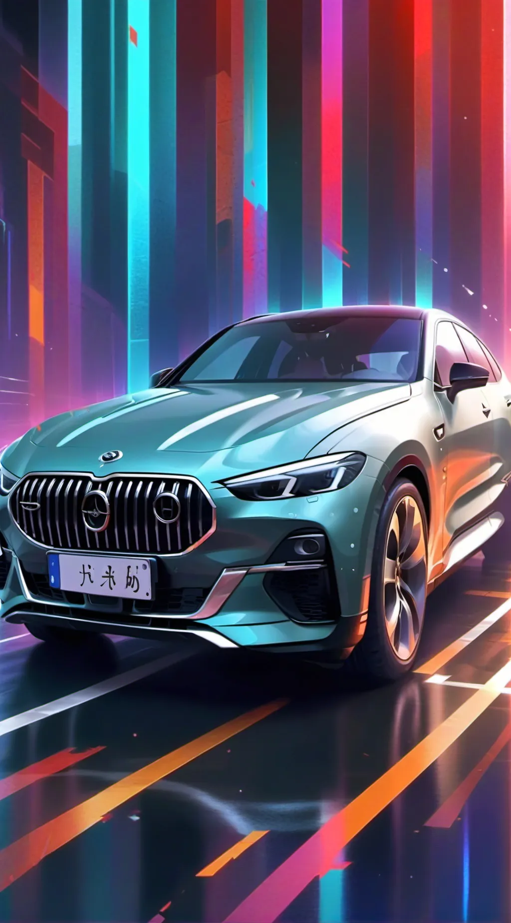 ai character: CRK Car ride background