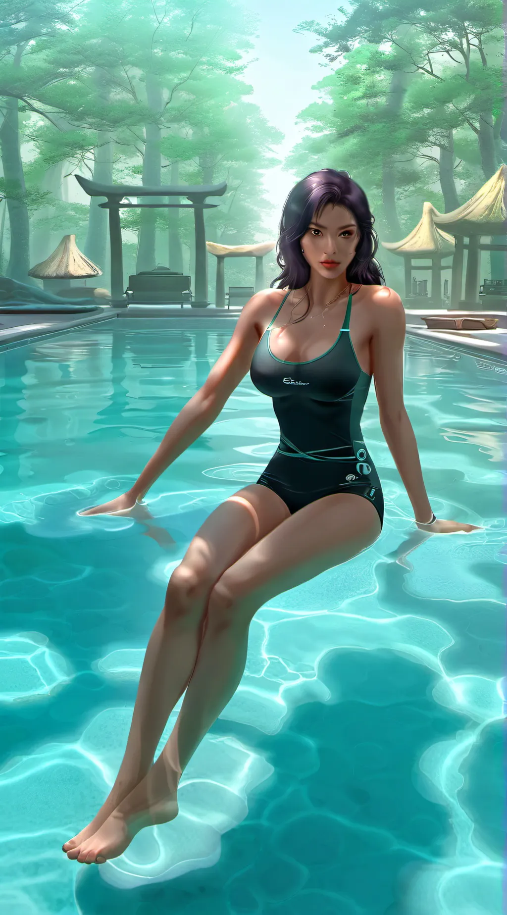 ai character: Sexy gir background