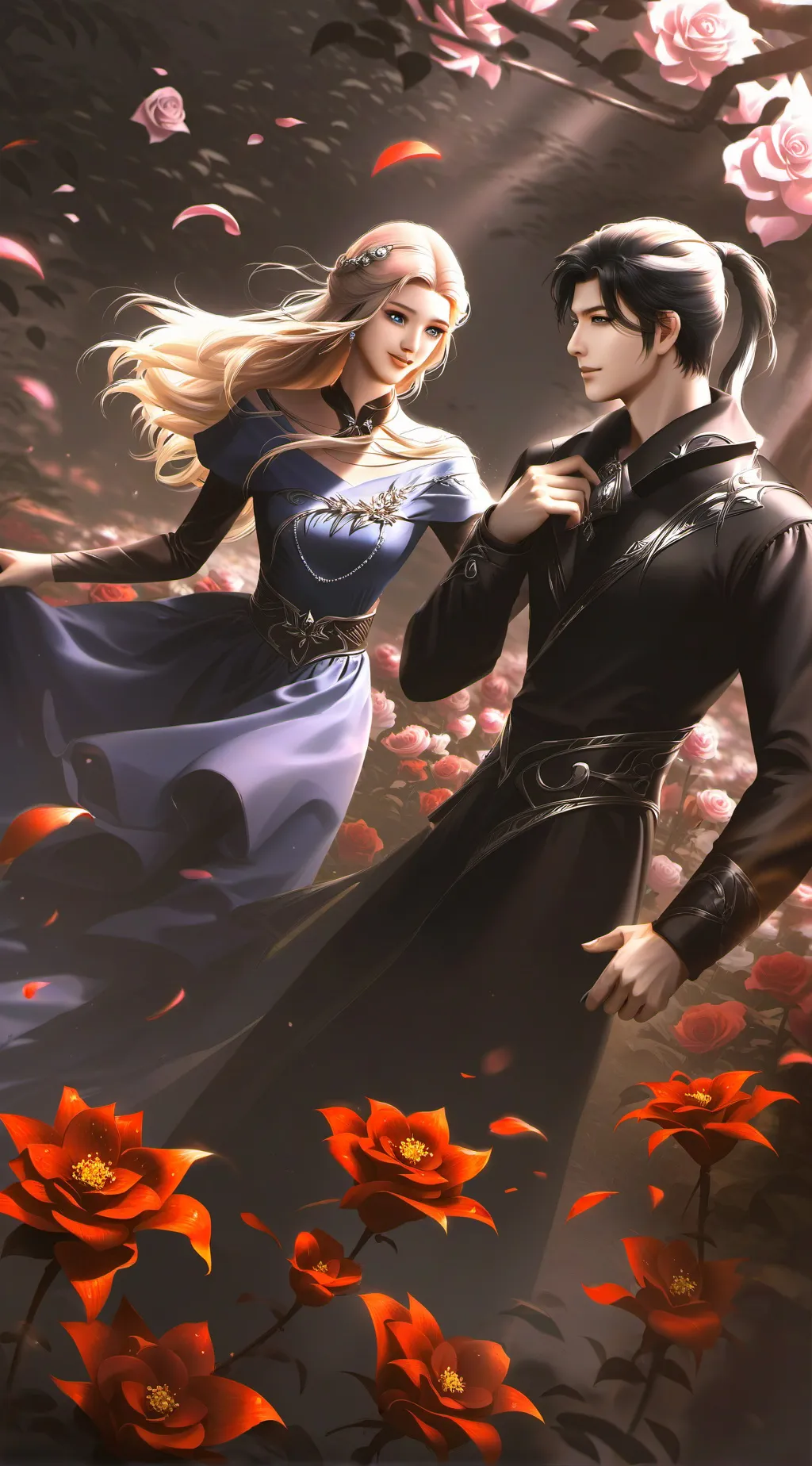 ai character: Caden und Brianna  background