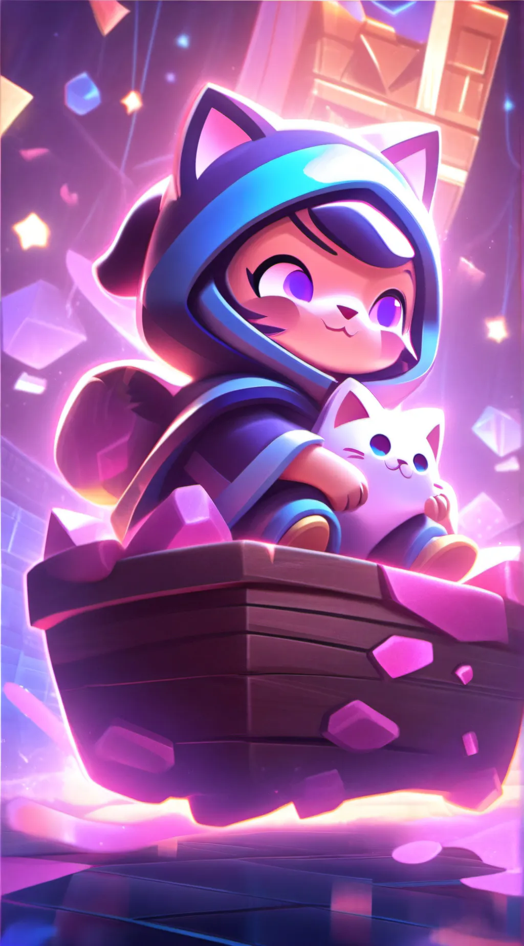 ai character: Emojicat Universe background